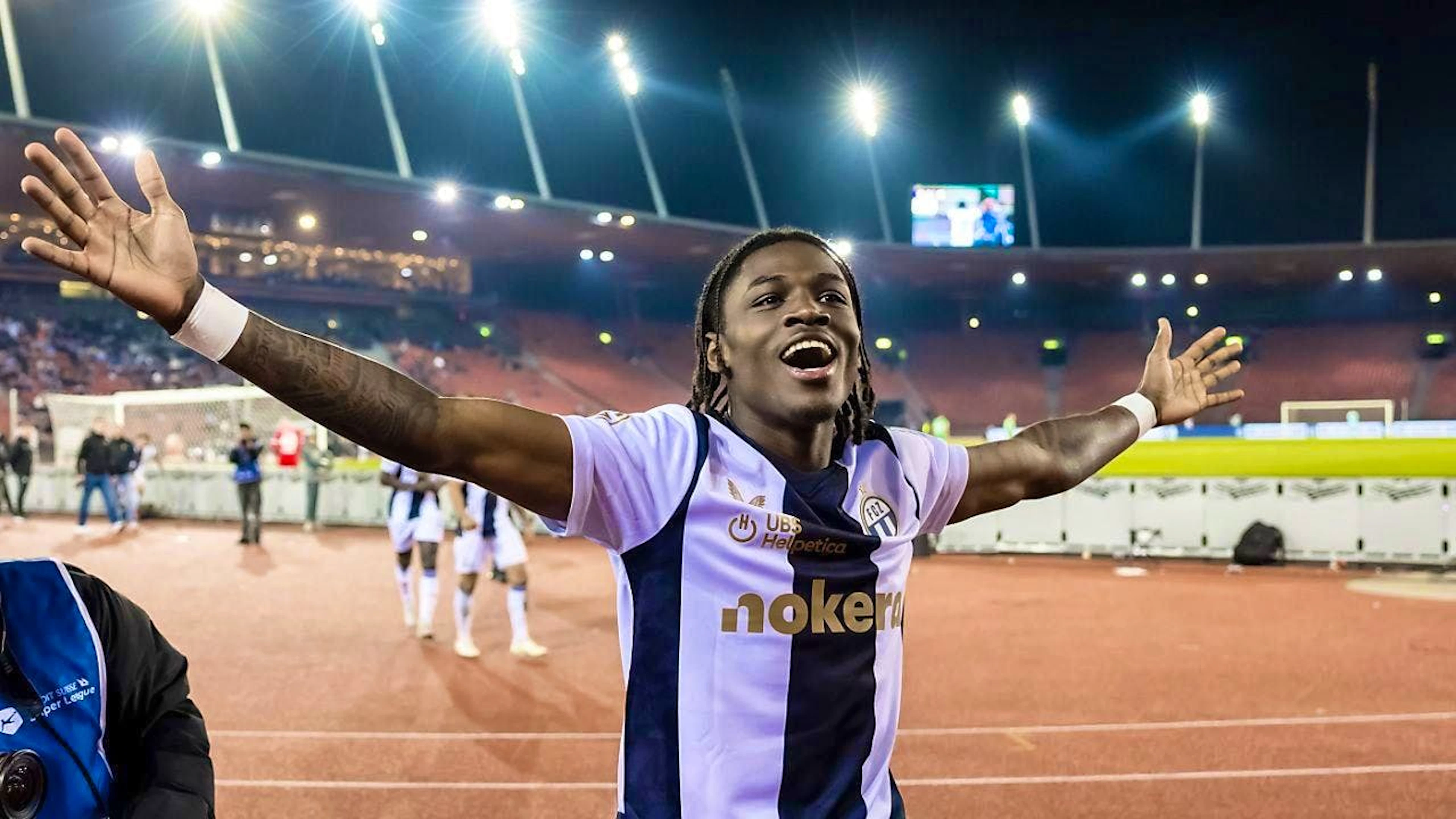 Jahnoah Markelo celebrates his first goal for FCZ