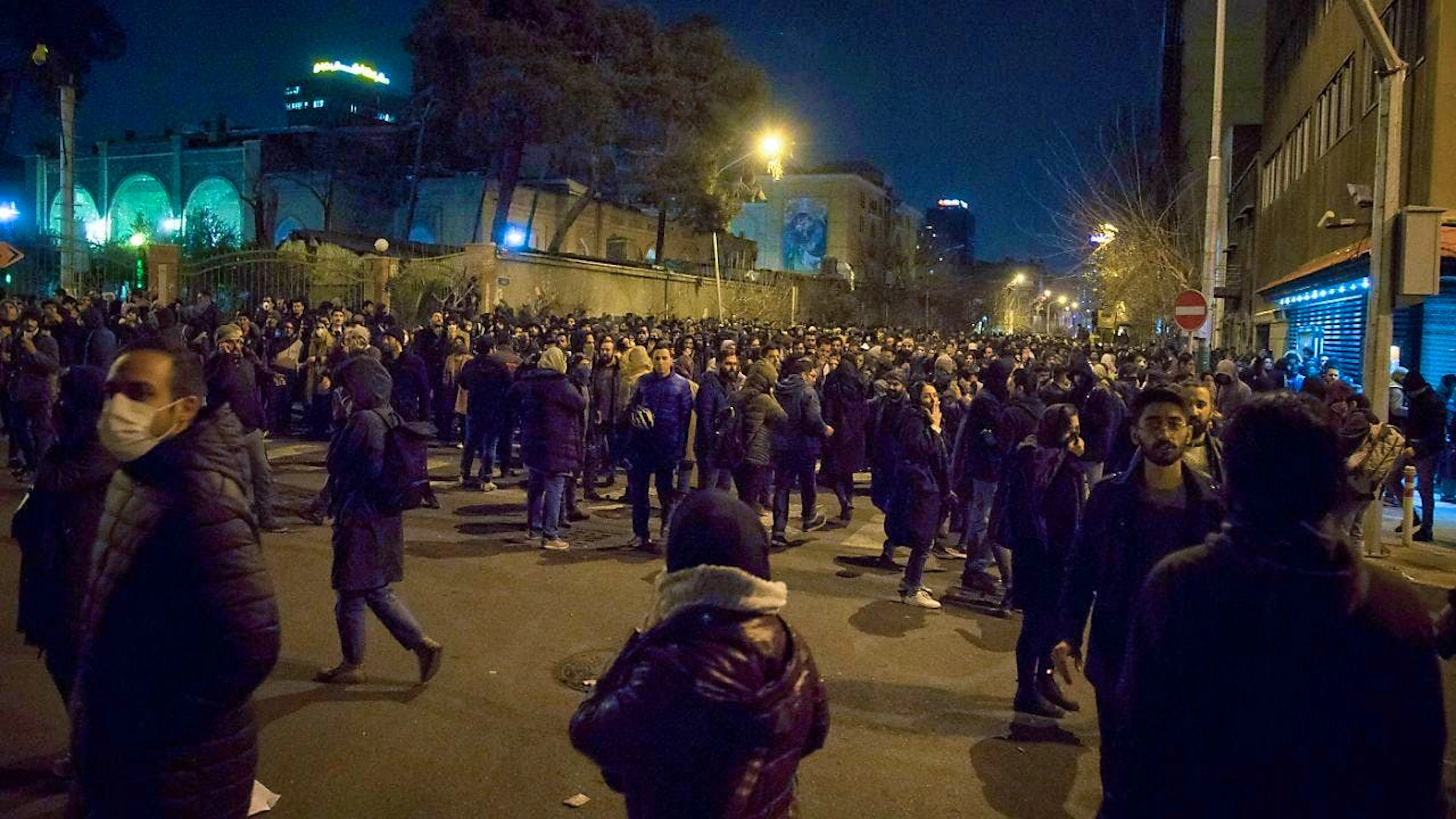 ARCHIVE - Iranian students demonstrate in front of Amirkabir University in the city center after a memorial service for the victims of the plane crash. Photo: Rouzbeh Fouladi/ZUMA Wire/dpa