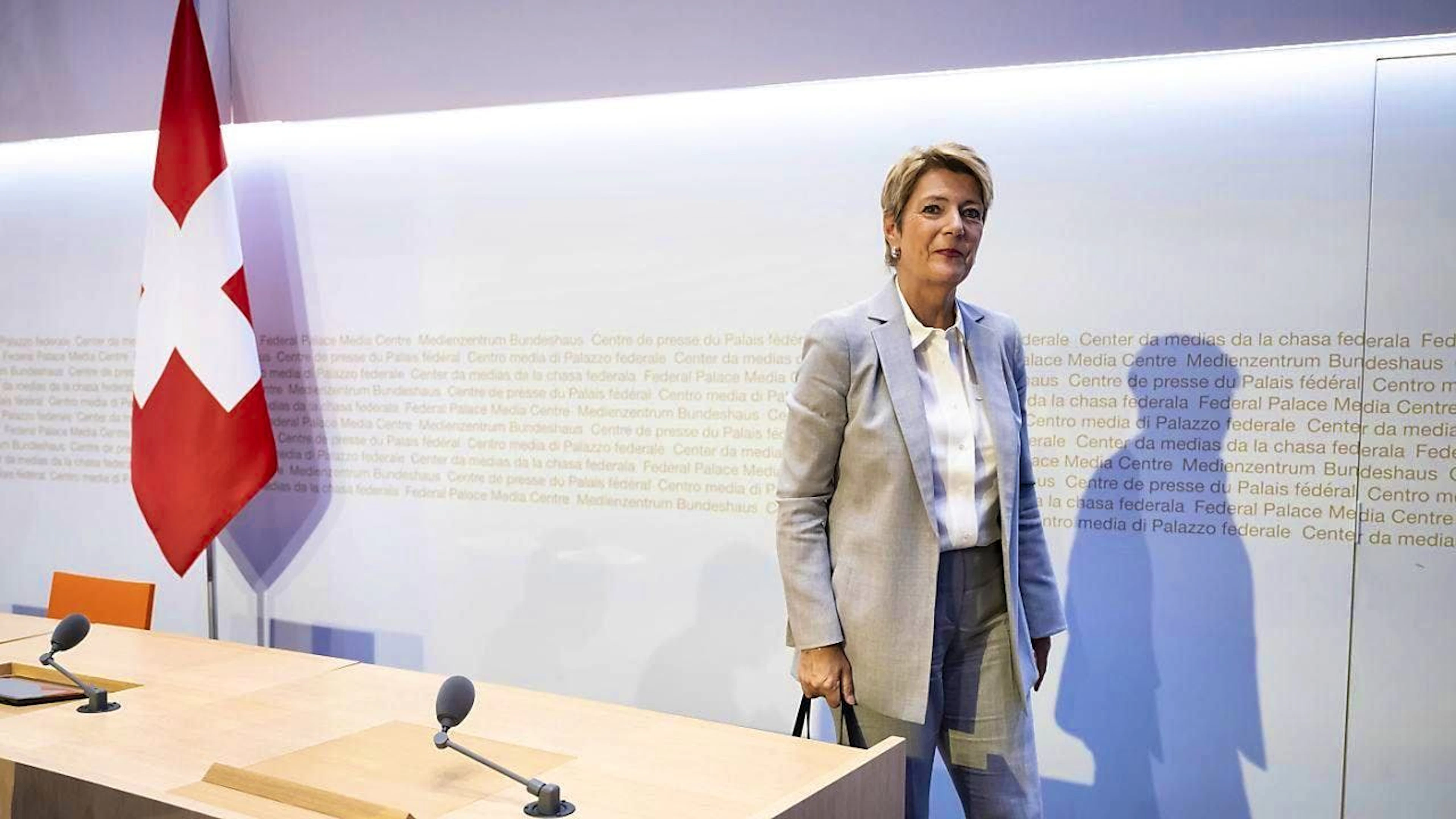 Switzerland condemns Russia's aggression against a sovereign state, wrote President Karin Keller-Sutter. (archive picture)