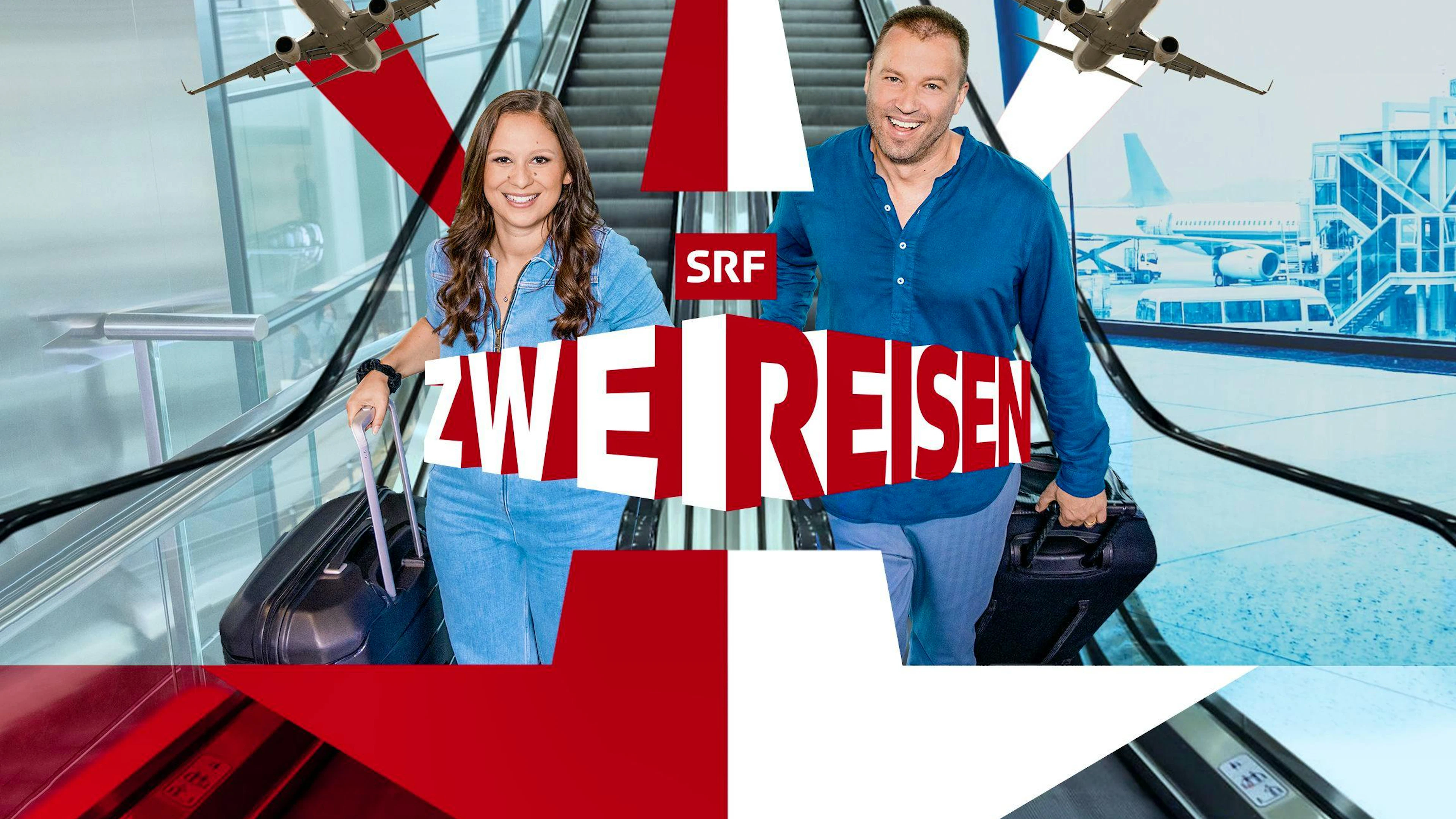 Die neue SRF-Sendung «Zwei auf Reisen» mit Jonny Fischer und Mira Weingart startet am 28. März.&nbsp;