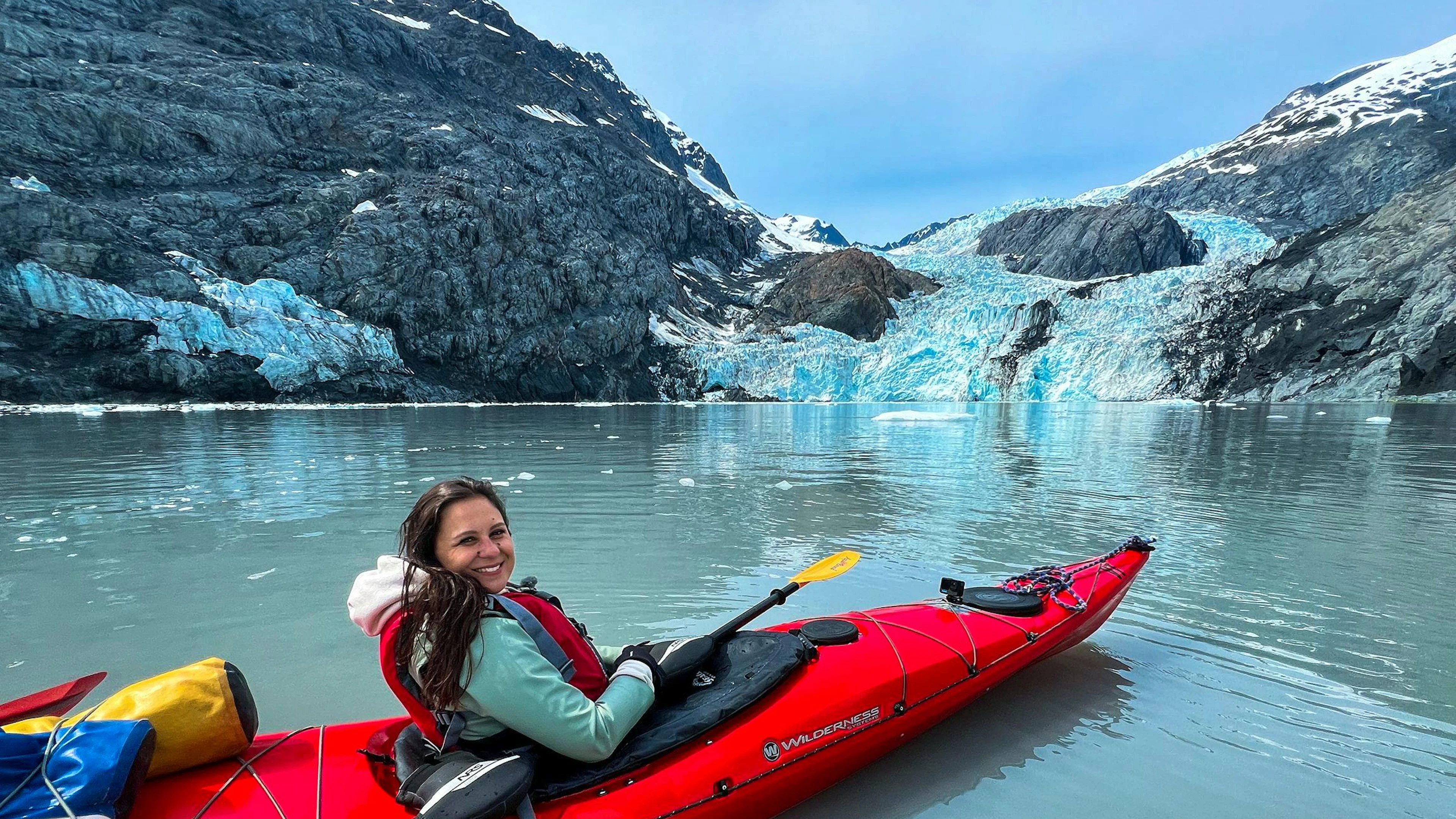 Mira Weingart unterwegs zum Columbia-Gletscher (Valdez) in Alaska.&nbsp;