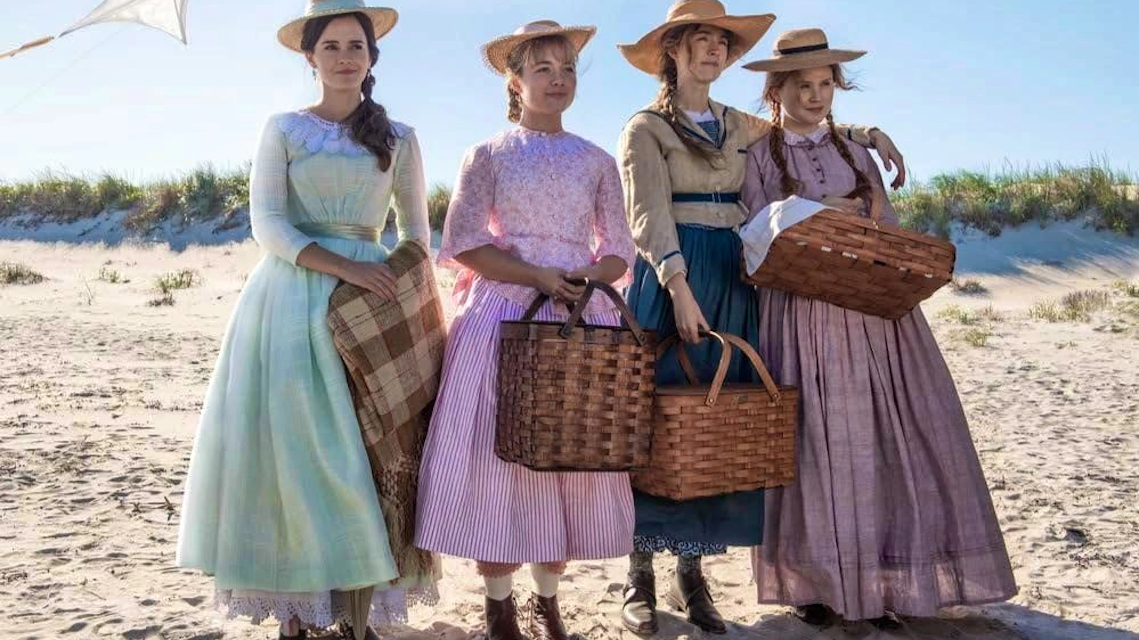 Emma Watson, Florence Pugh, Saoirse Ronan and Eliza Scanlen in the film adaptation of the novel "Little Women"