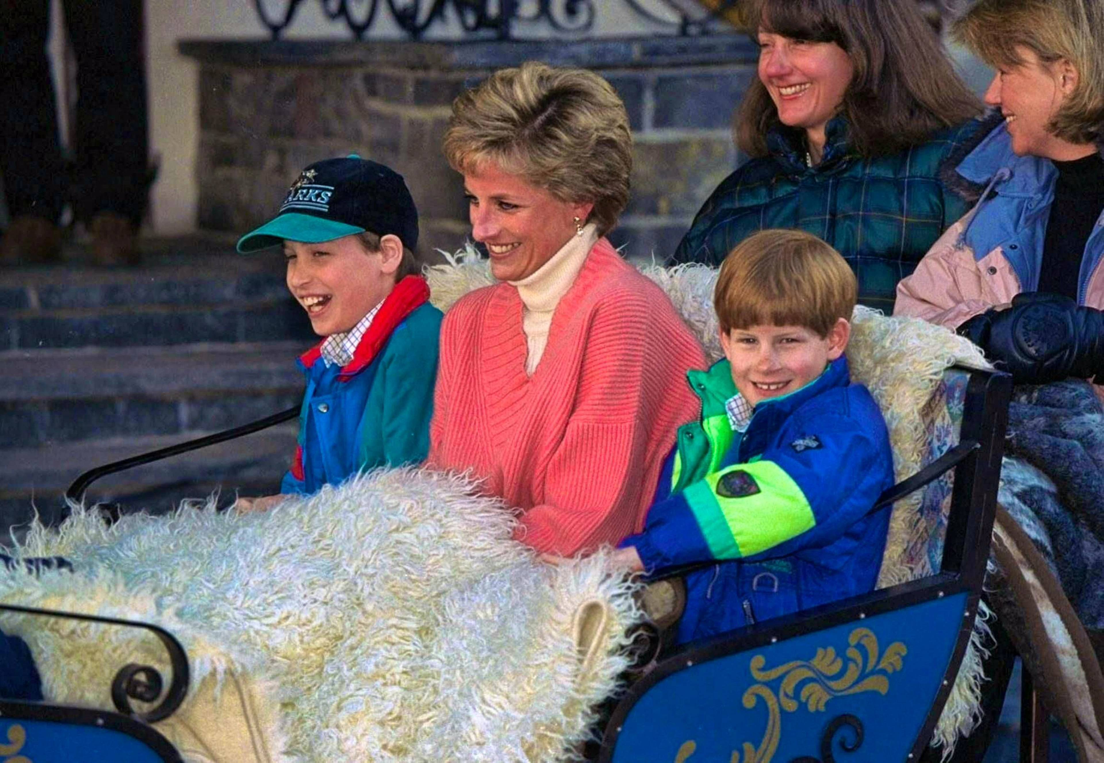 Prince William and Prince Harry with their mother, Princess Diana, in 2008.