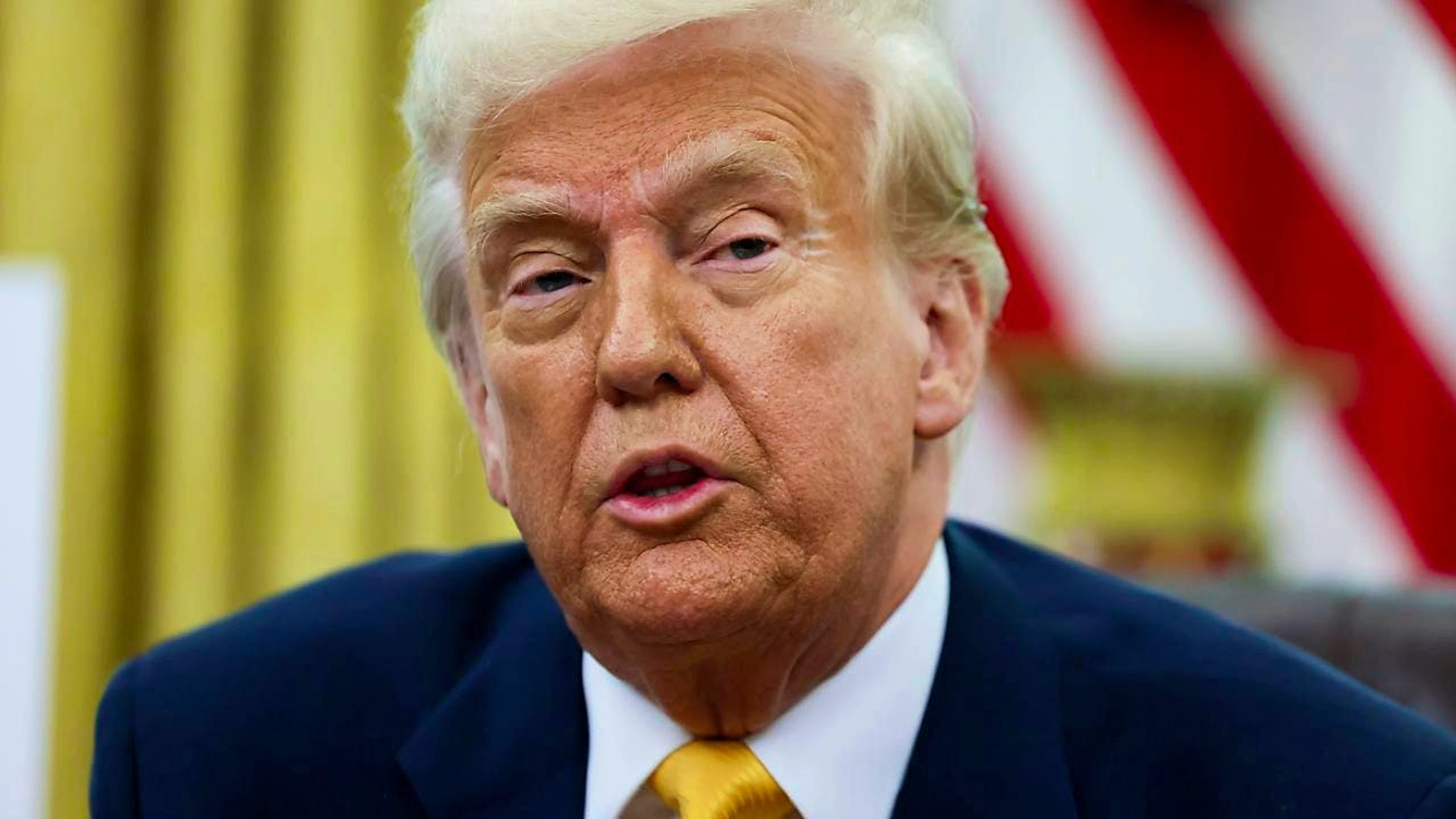ARCHIV - US-Präsident Donald Trump hält eine Rede im Oval Office des Weißen Hauses. Foto: Uncredited/Pool/dpa/Archivbild