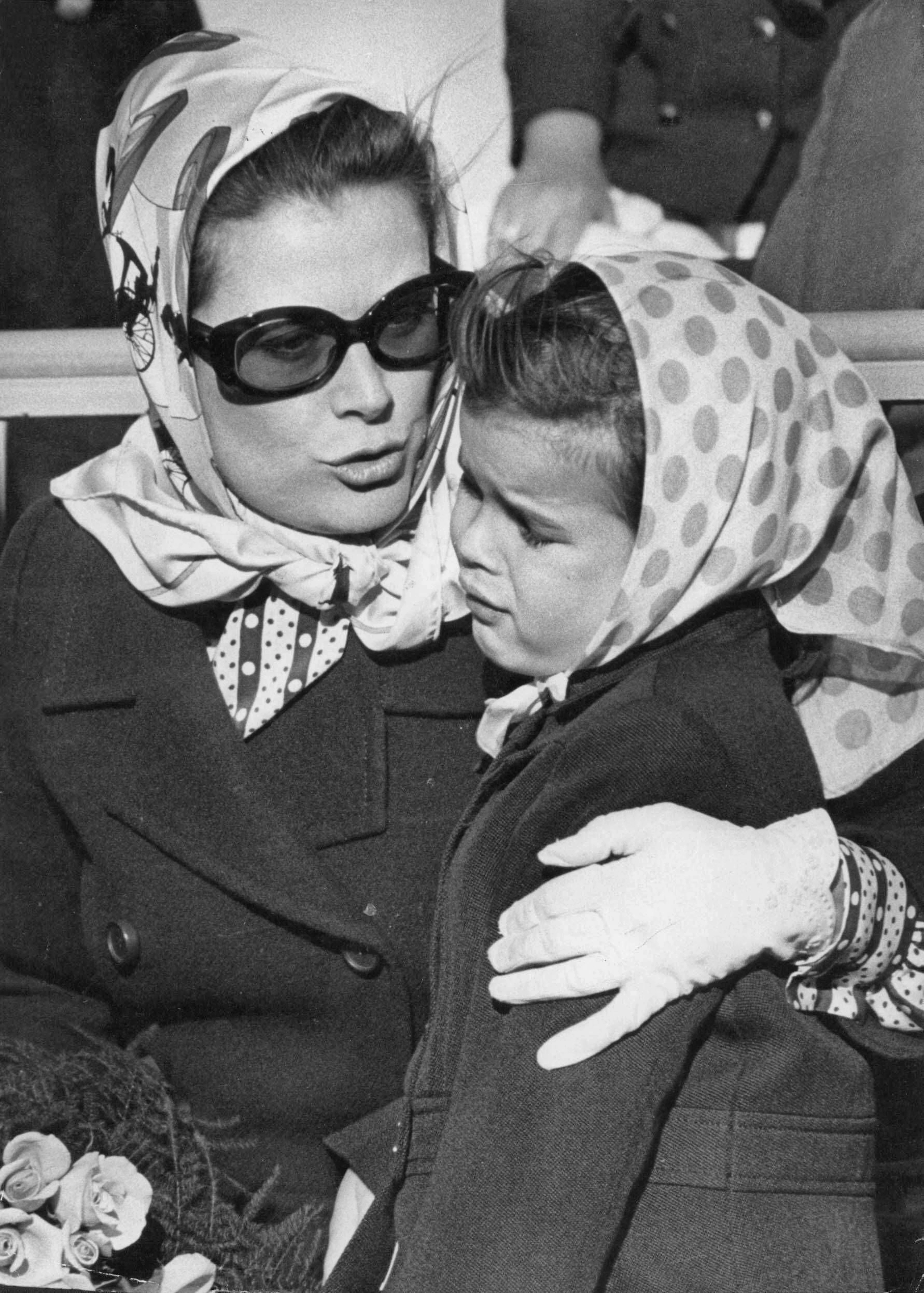 Grace Kelly, former actress and later Princess of Monaco, with her daughter, Princess Stéphanie.