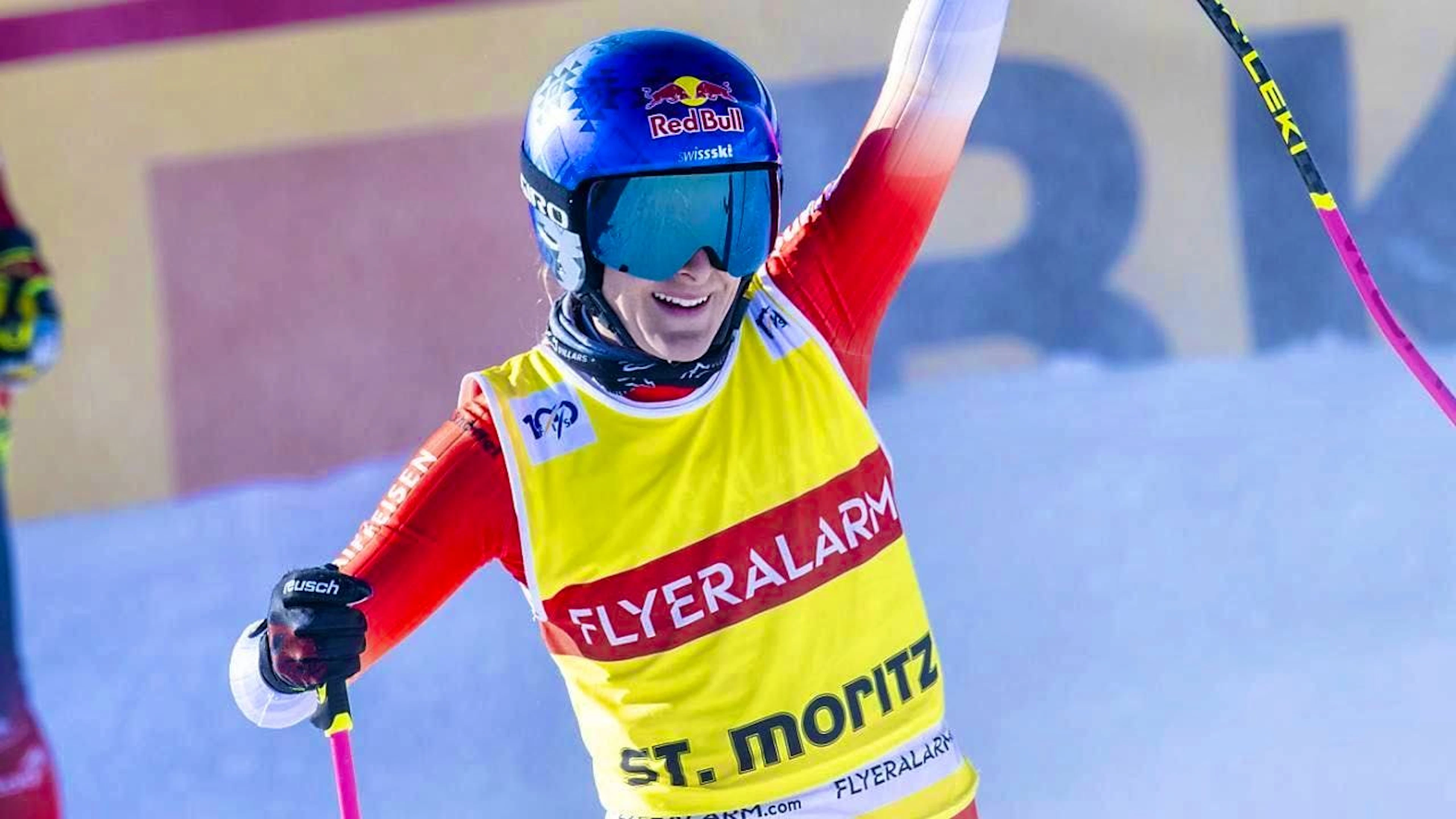 Ski cross racer Fanny Smith celebrates her second win of the season in Craigleith.