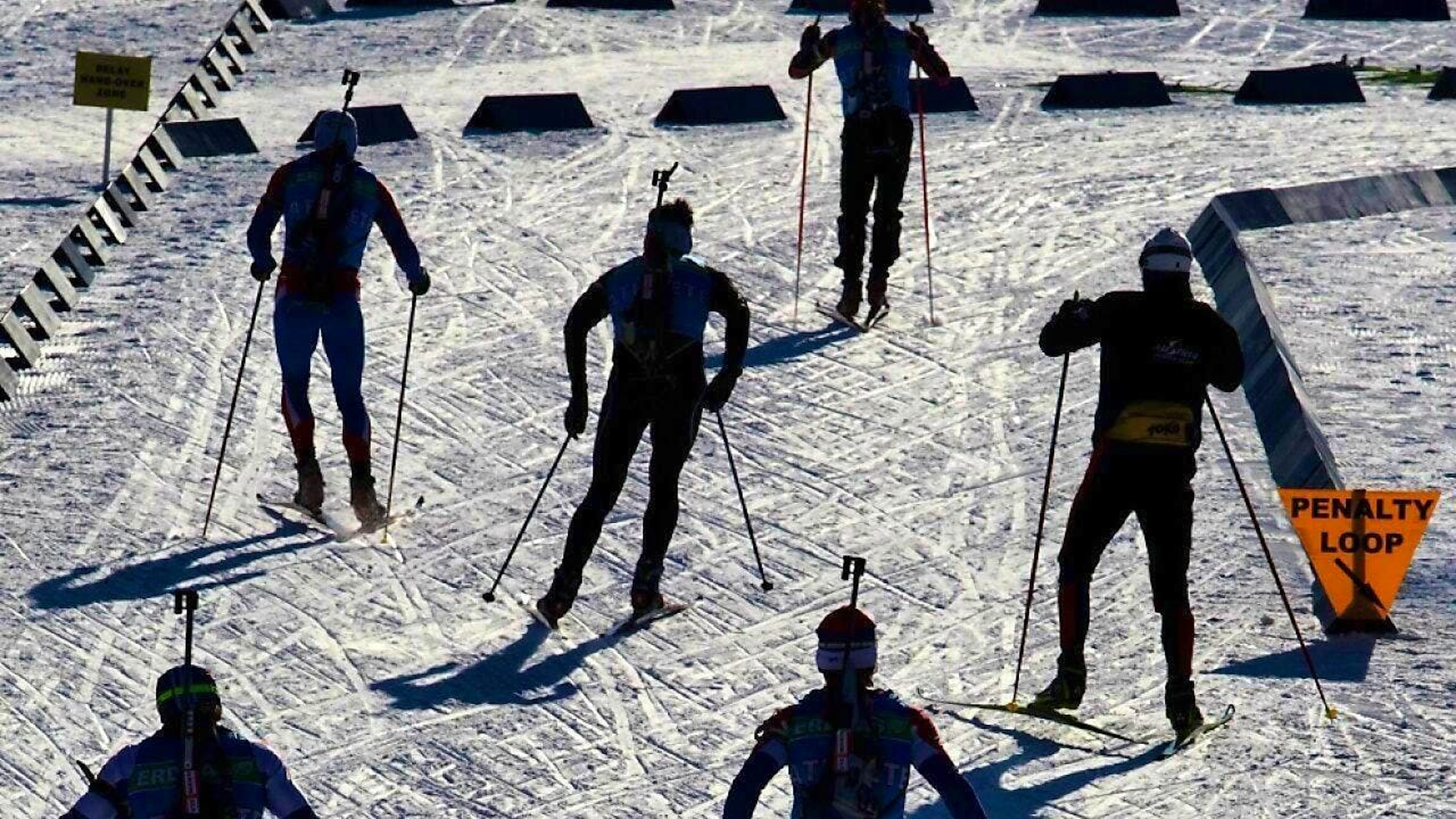 Biathletes competing at a World Cup in Russia (archive photo)