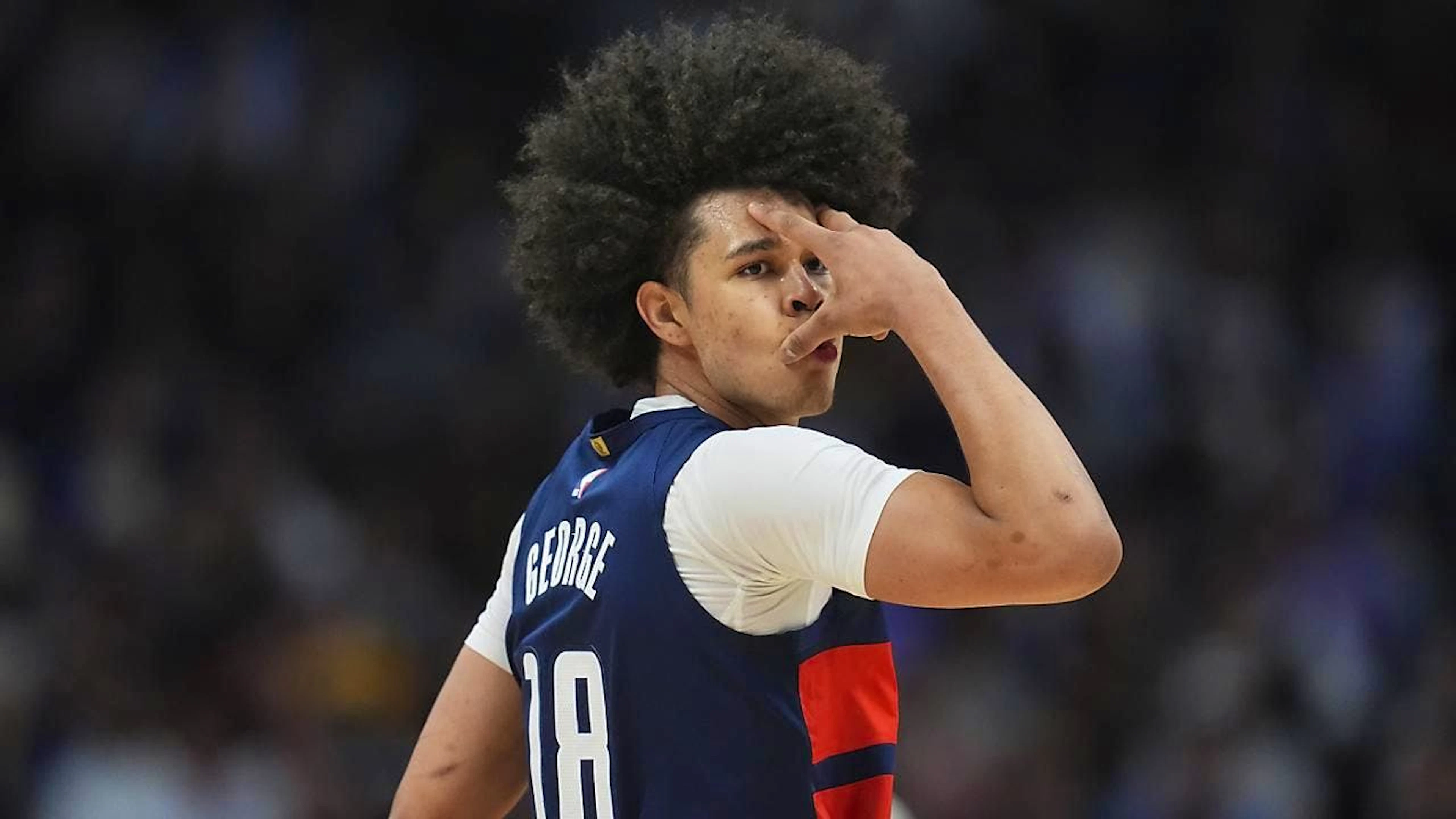Kyshawn George steuert 19 Punkte zum Sieg der Wizards bei.