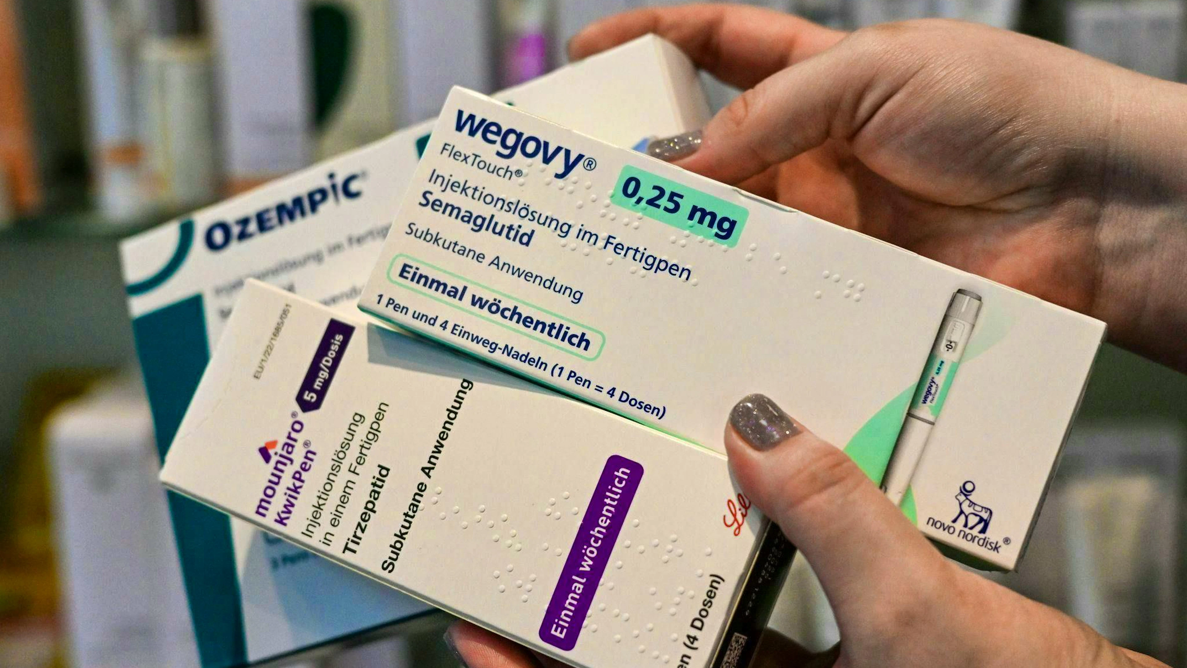 "Wegovy", "Ozempic" and "Mounjaro" are injections to combat obesity and treat type 2 diabetes. (archive image)
