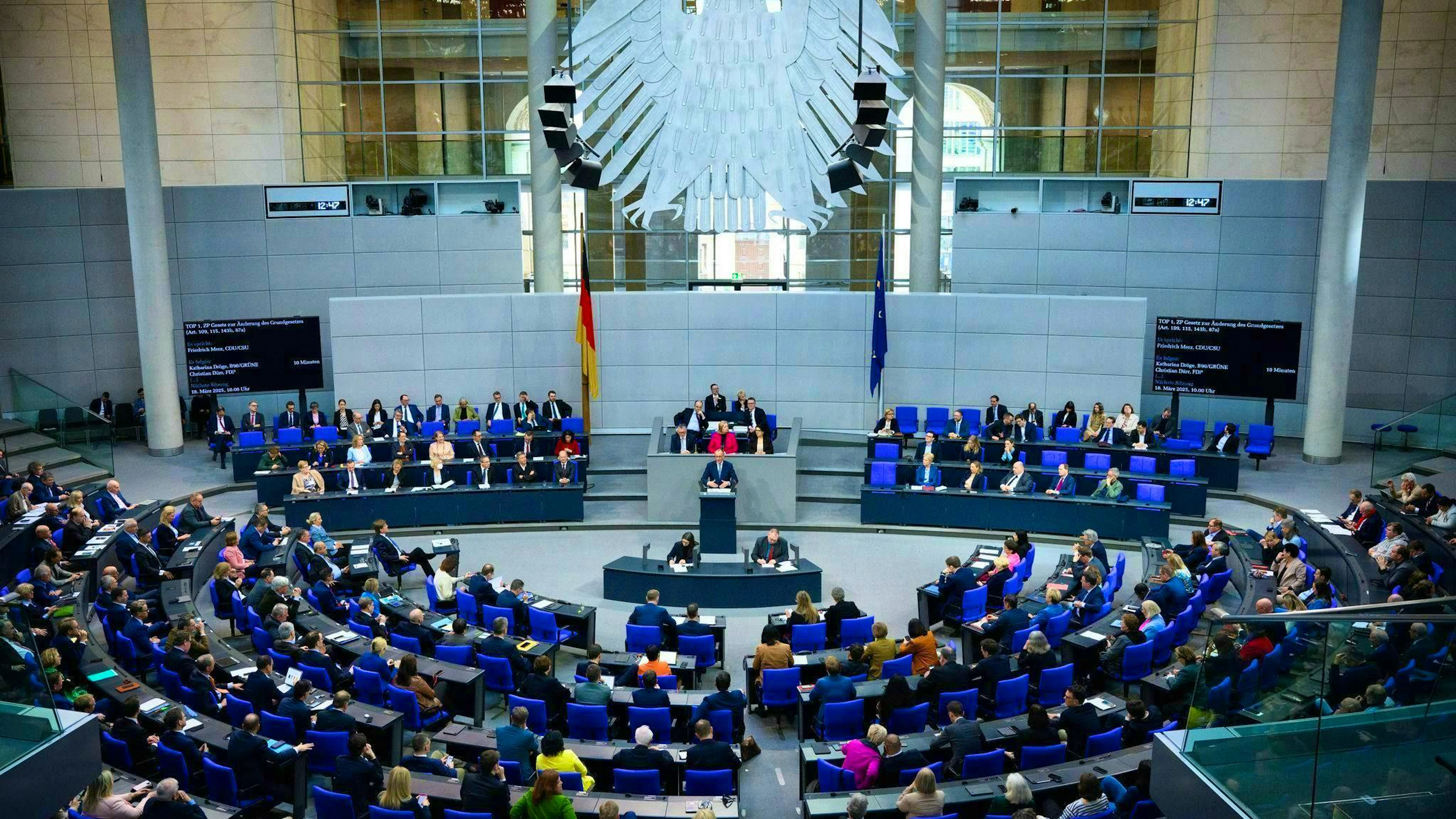 The German Bundestag has voted on the future government's financial plans and the necessary amendment to the Basic Law. (archive picture)