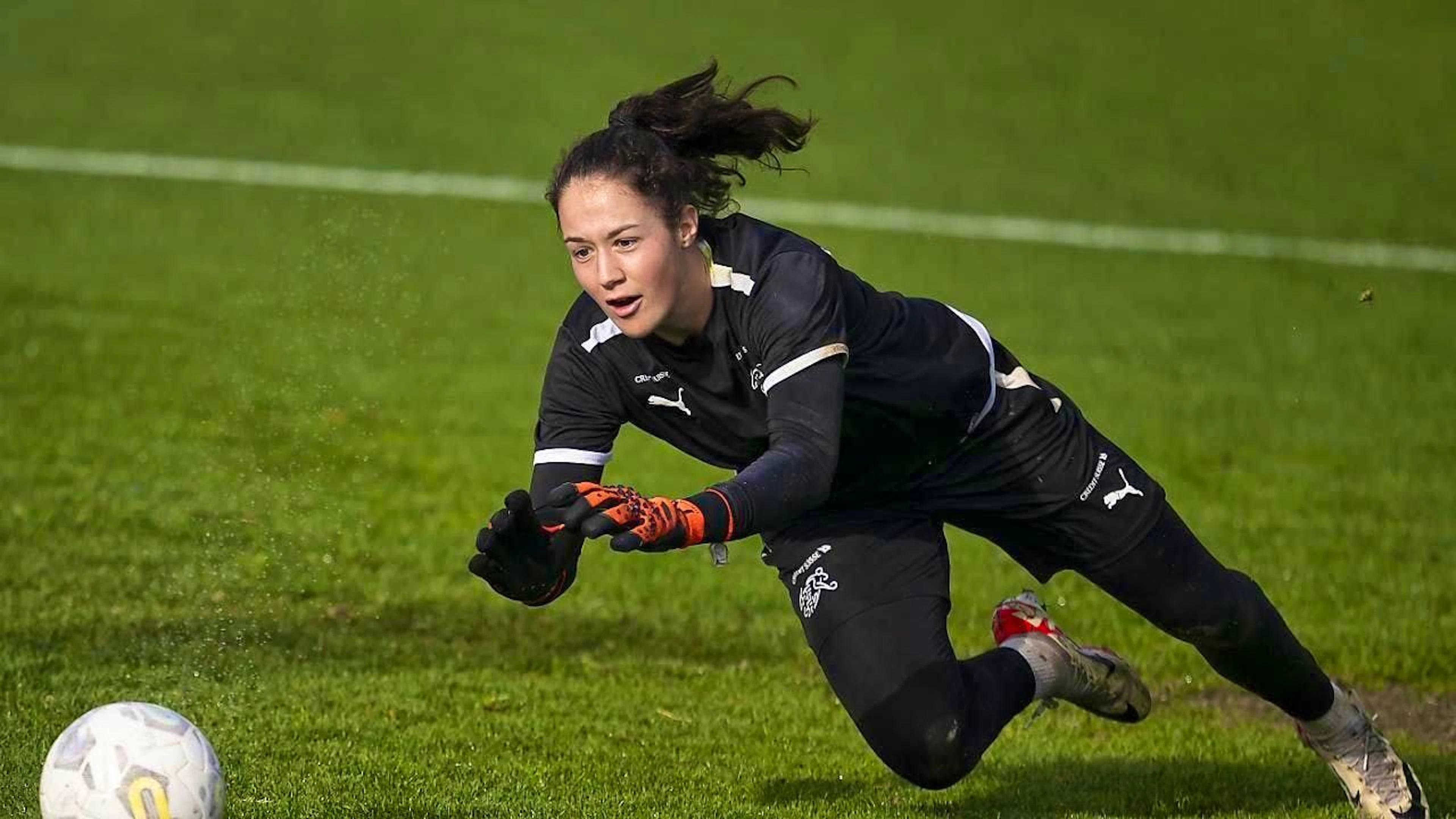 Livia Peng plays with Werder Bremen in the German Cup final on May 1
