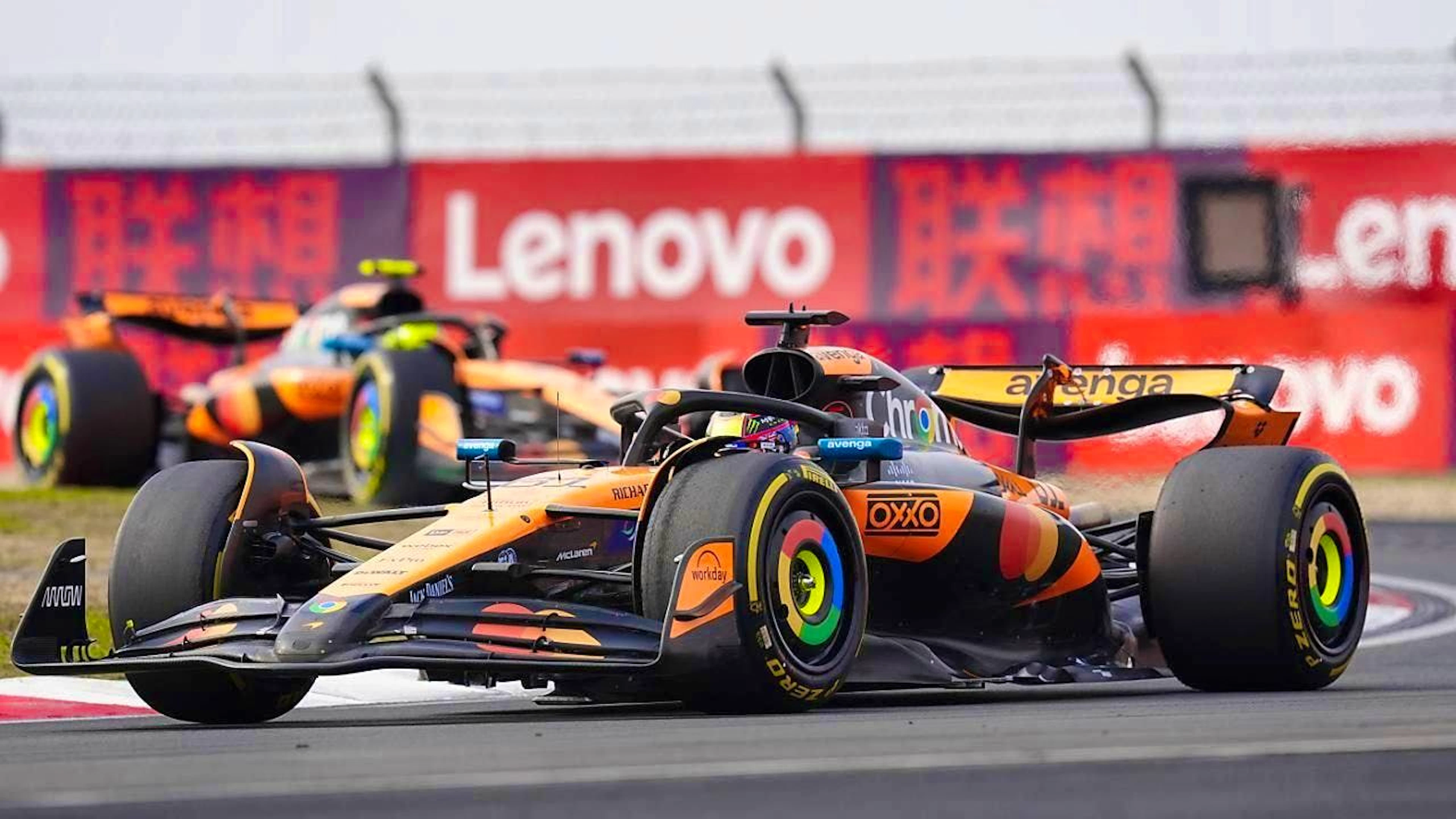 Oscar Piastri keeps his McLaren team-mate Lando Norris at bay in Shanghai and wins the Chinese Grand Prix.