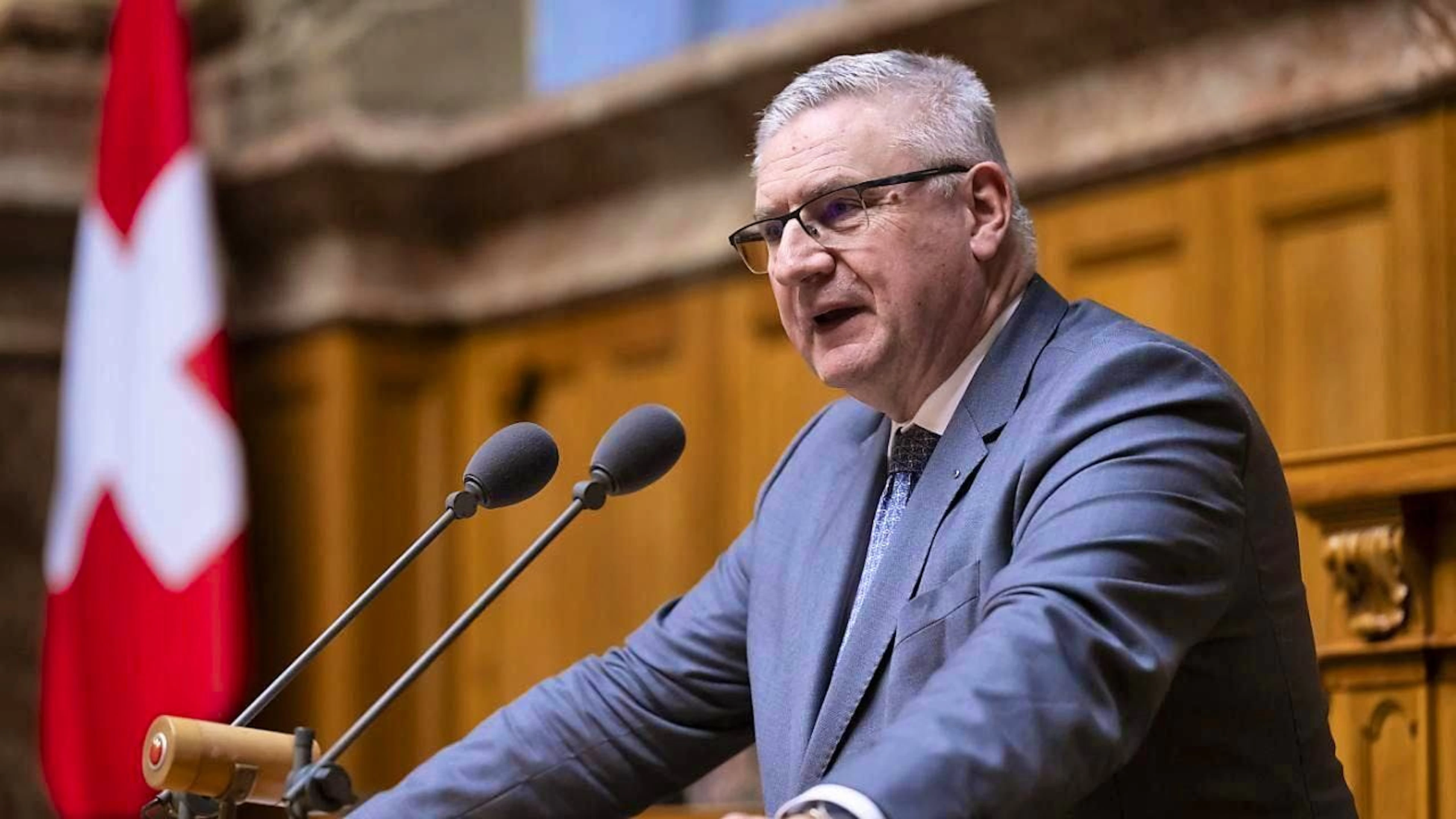 SVP National Councillor Andreas Glarner also likes to lash out - but he doesn't want to be called a "gaga right-wing extremist": The Aargau High Court rules on the case. (archive picture)