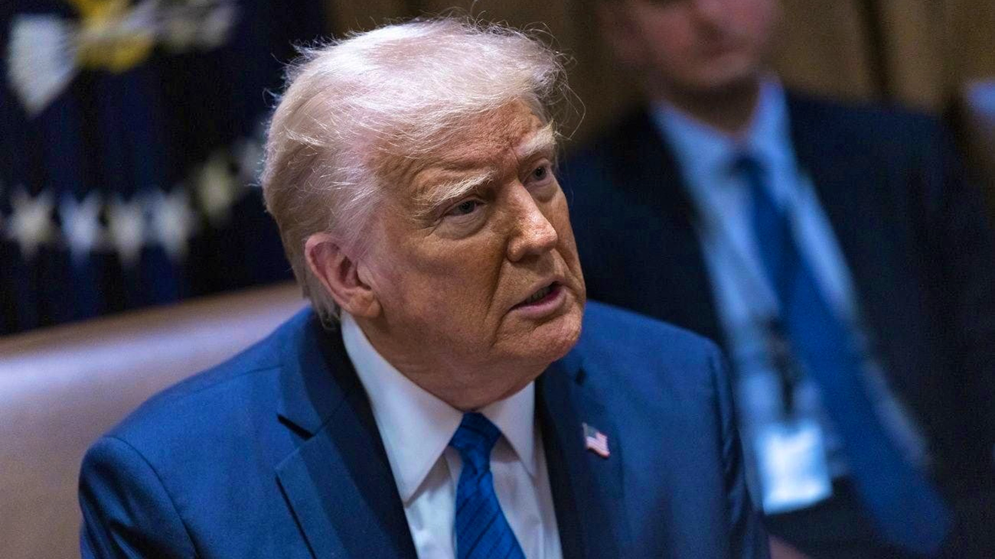 Claims to have known nothing: US President Donald Trump at the White House on March 25, 2025.