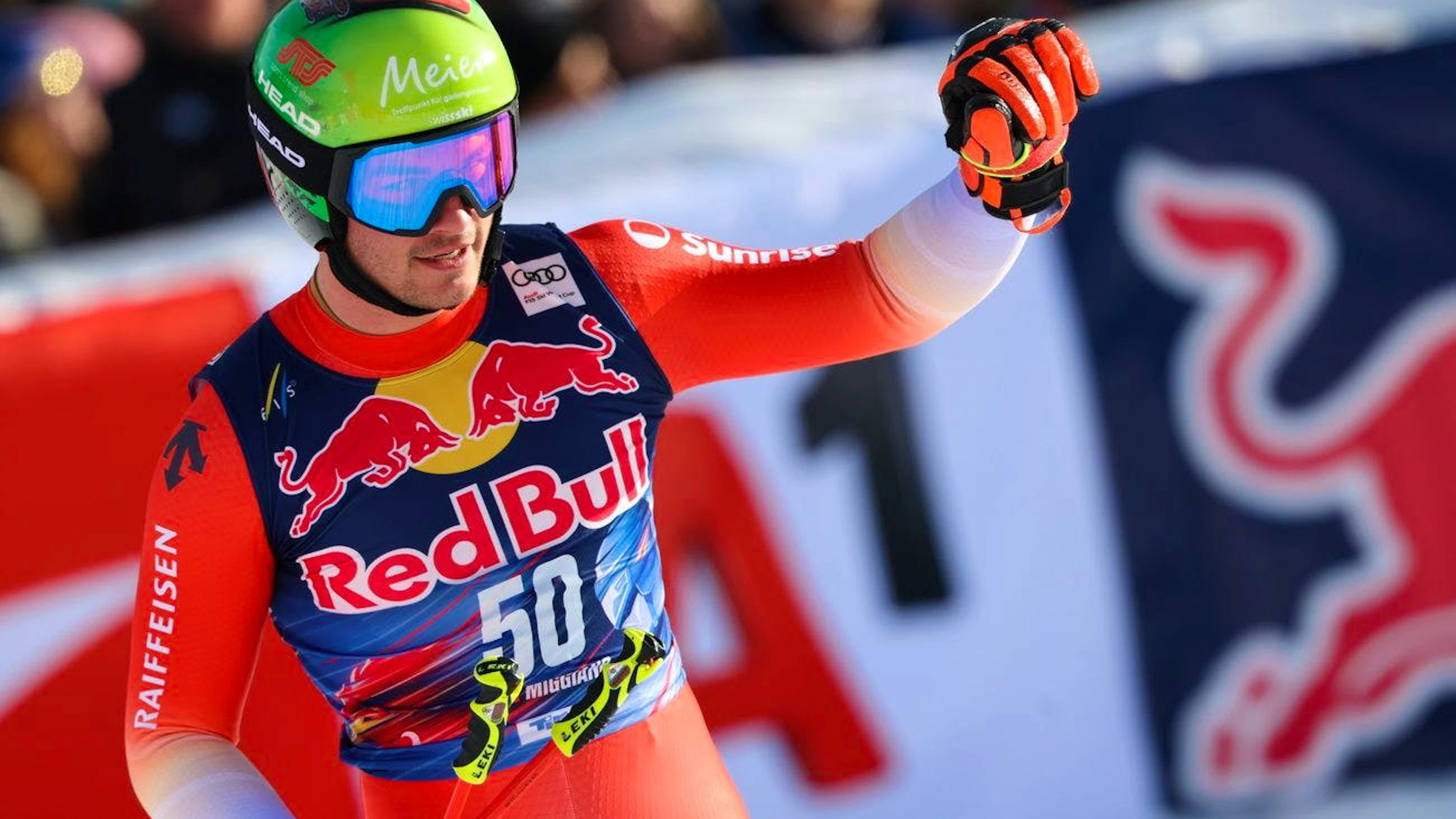 Alessio Miggiano nach seine Feuertaufe in Kitzbühel.