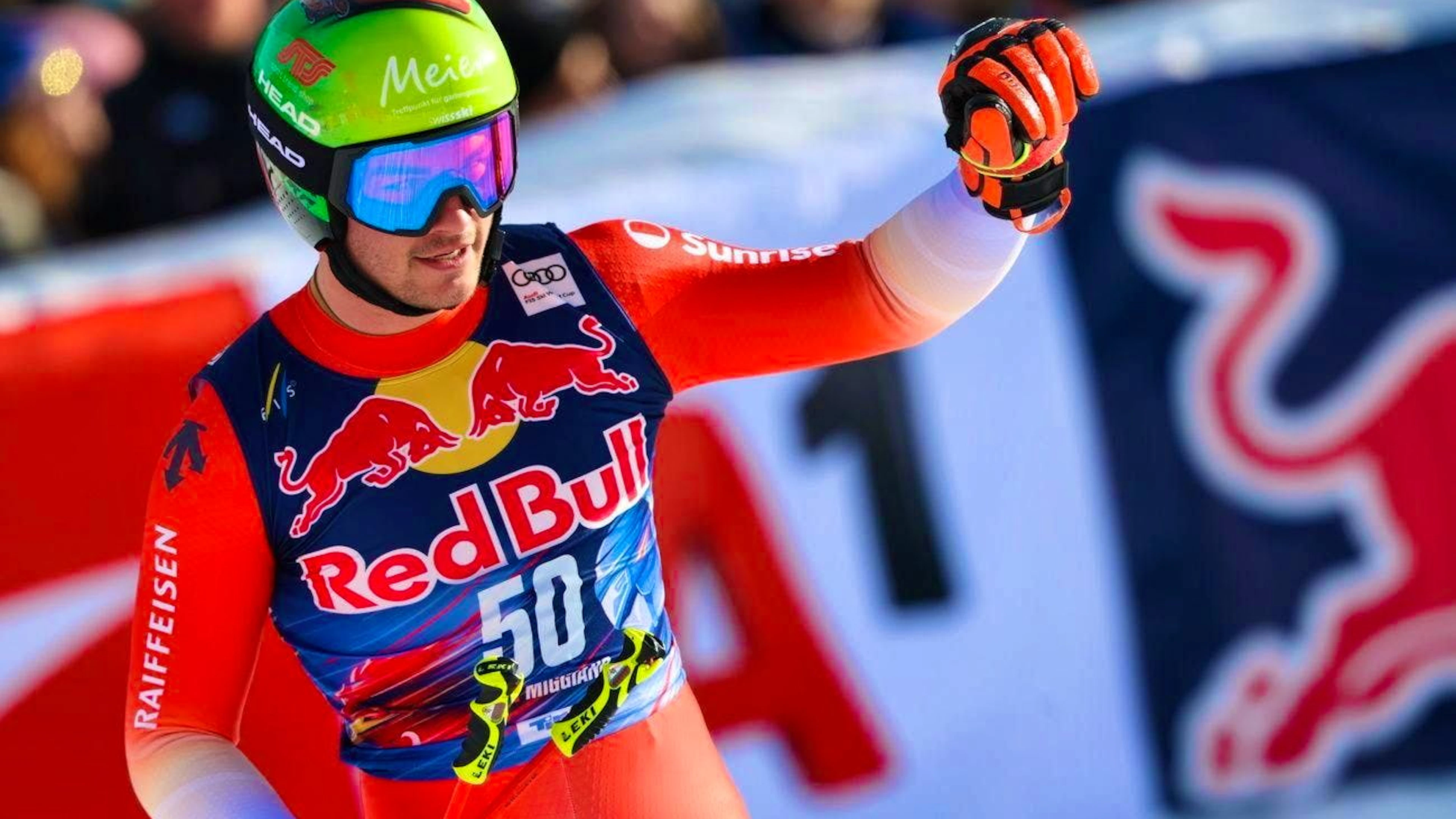 Alessio Miggiano after his baptism of fire in Kitzbühel.