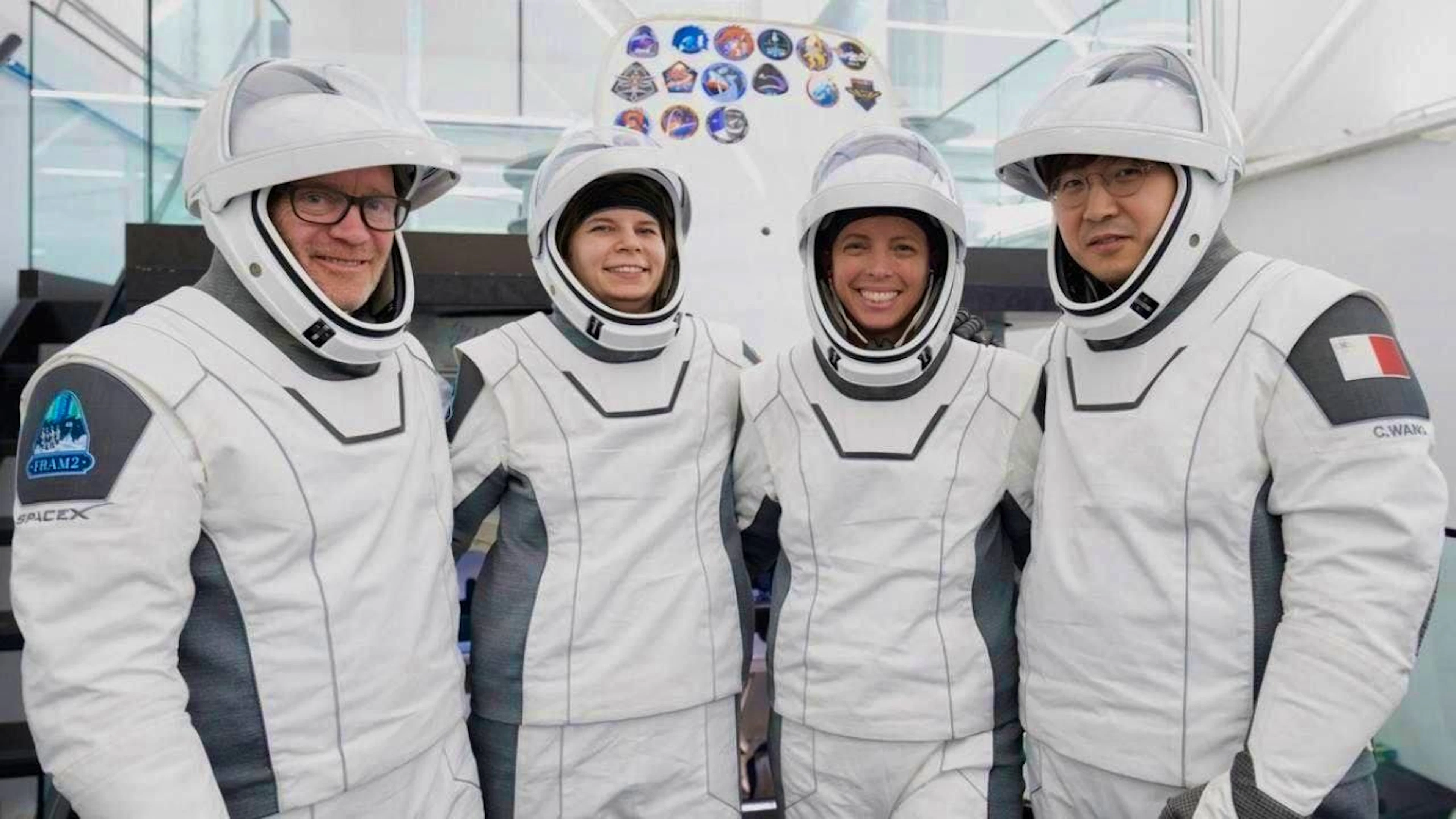 Rabea Rogge (second from left) could become the first German woman in space. (archive picture)