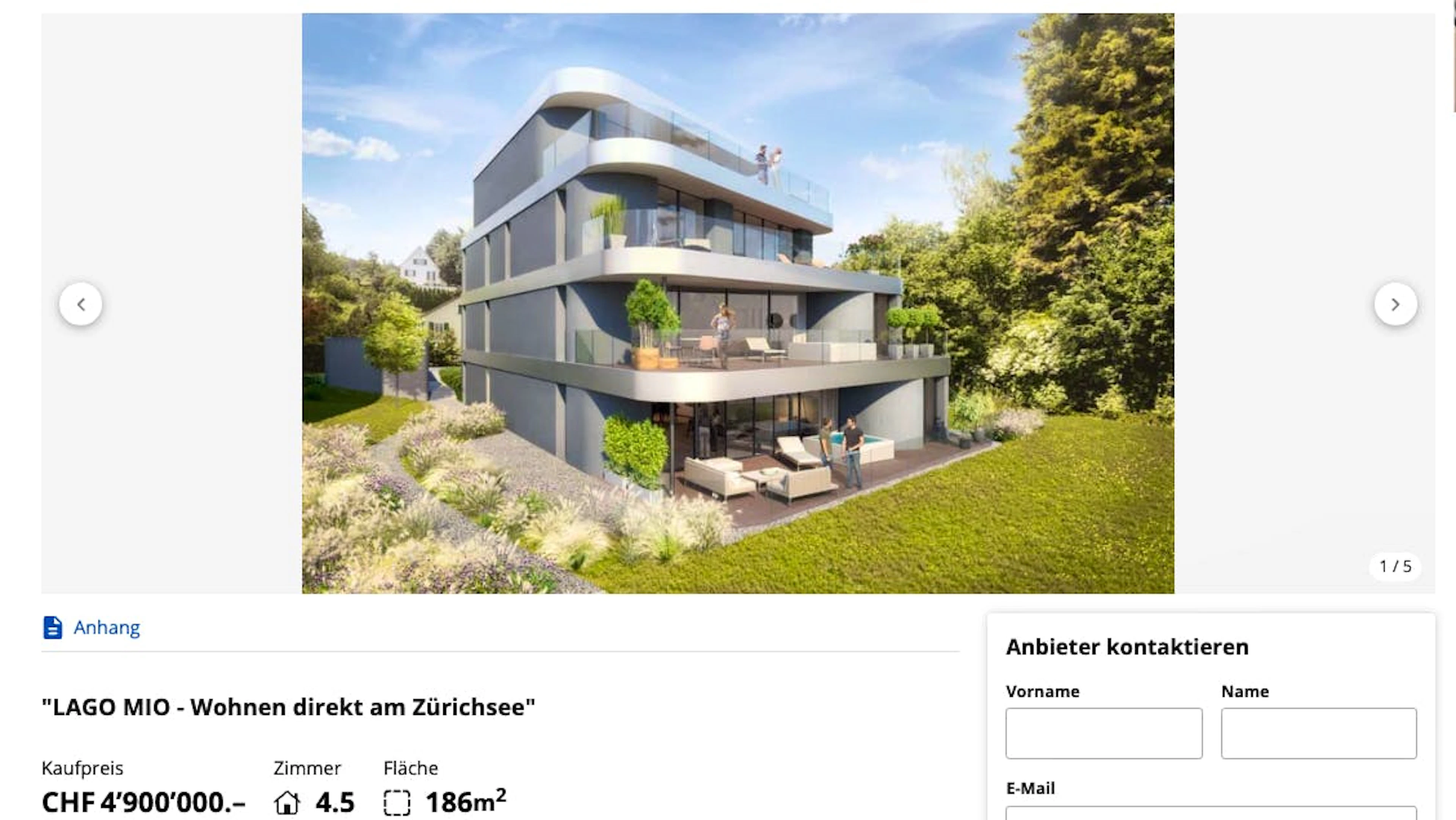 Die Wohnungen liegen direkt am Zürichsee.