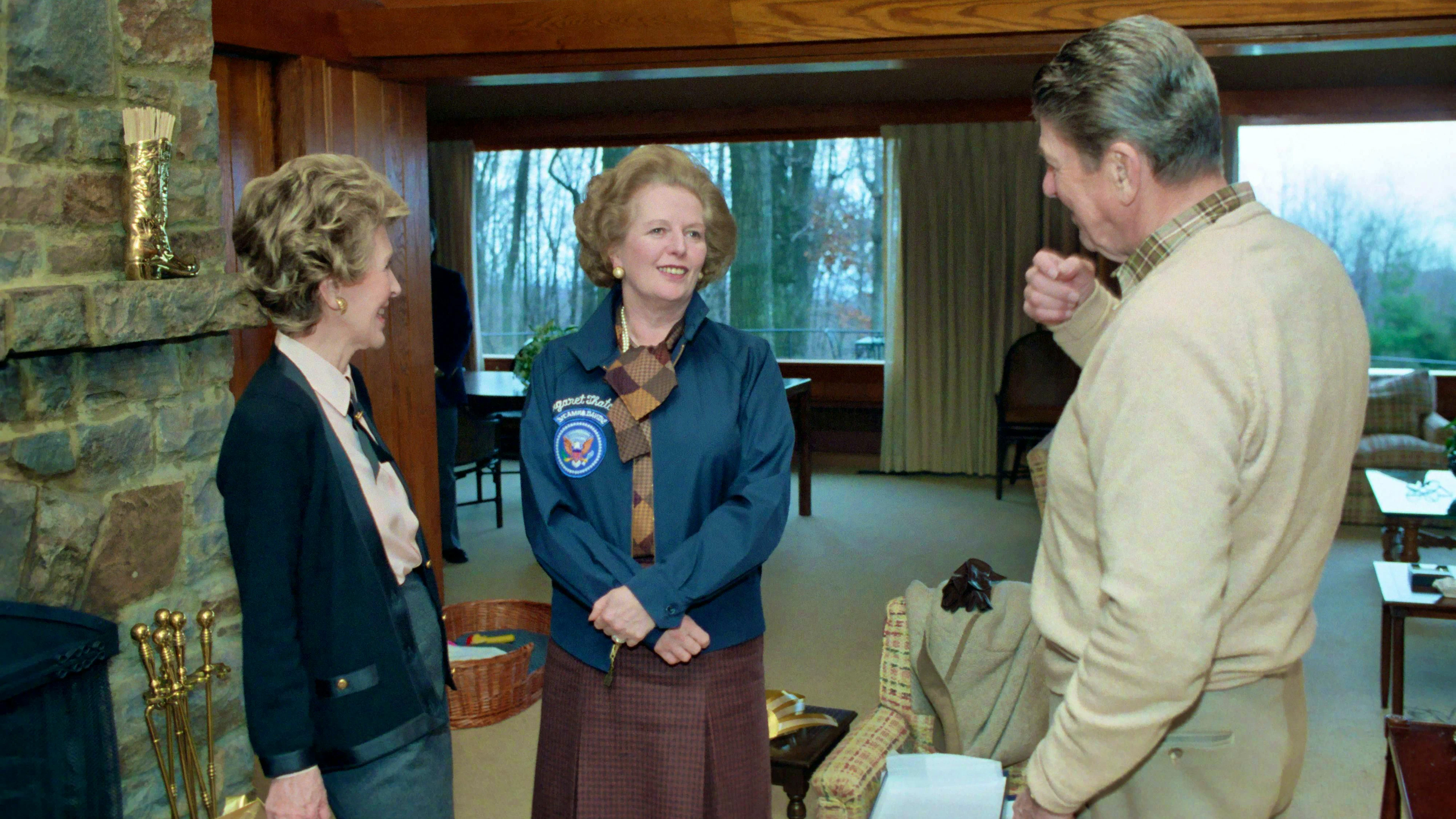 Margaret Thatcher (center), the conservative icon, criticized the "nanny state" 40 years ago.