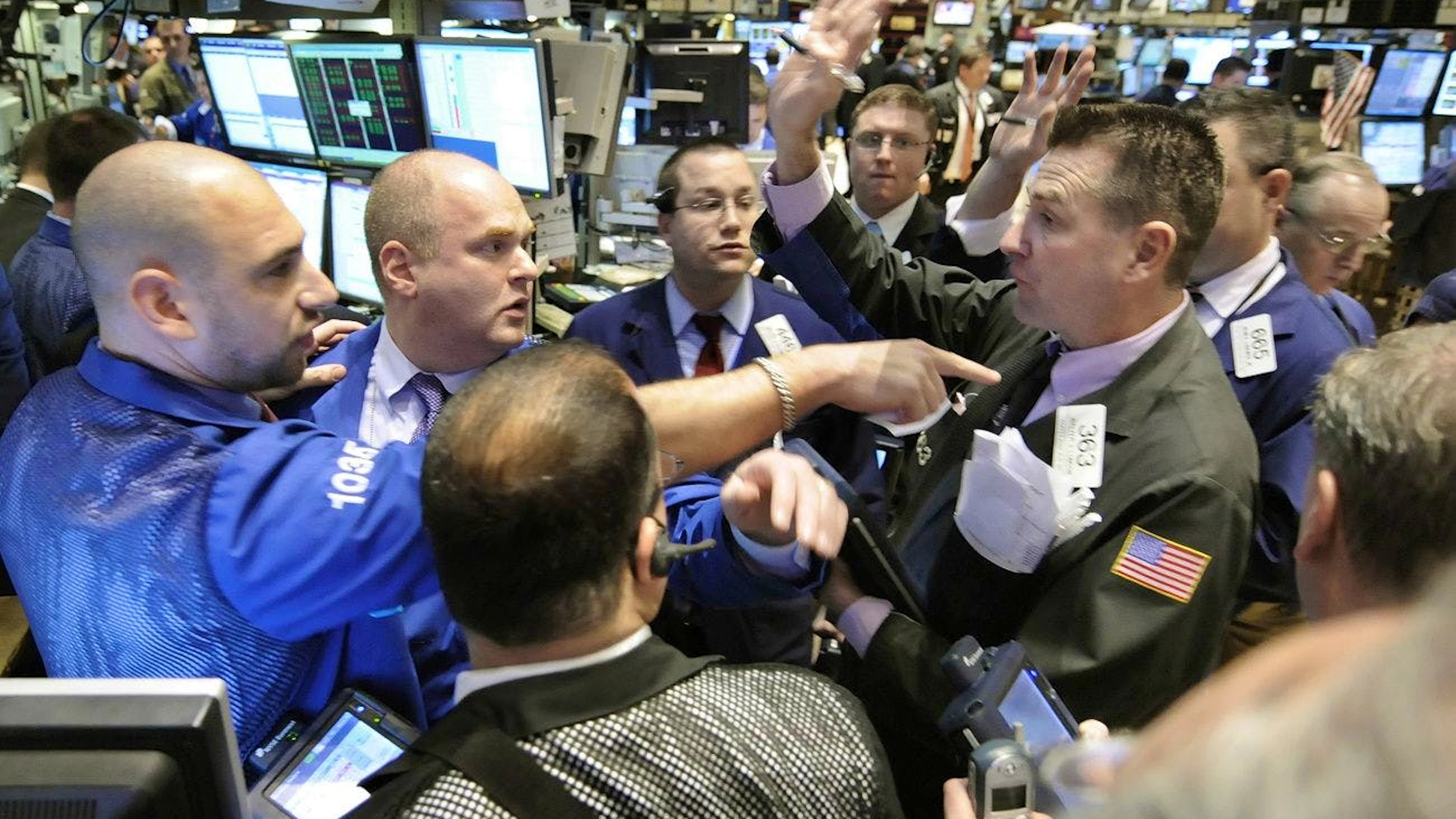 Was harmlos begann, nahm ein dramatisches Ende. Die New Yorker Börse im Jahr 2008 während des Crashs.