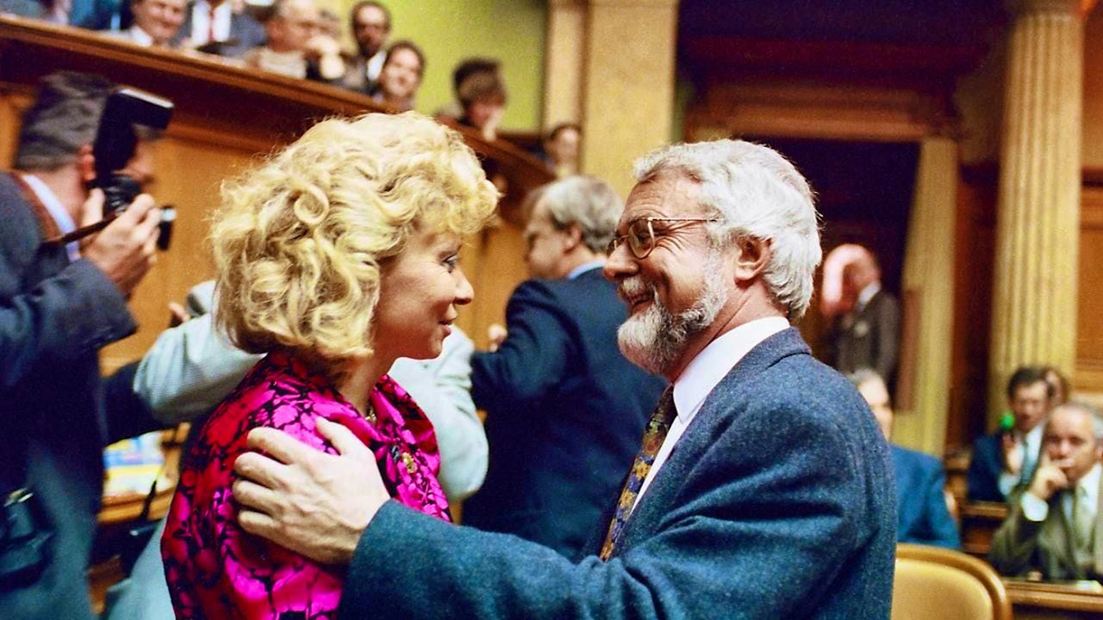 Brunner on March 3, 1993 together with Francis Matthey. (archive picture)