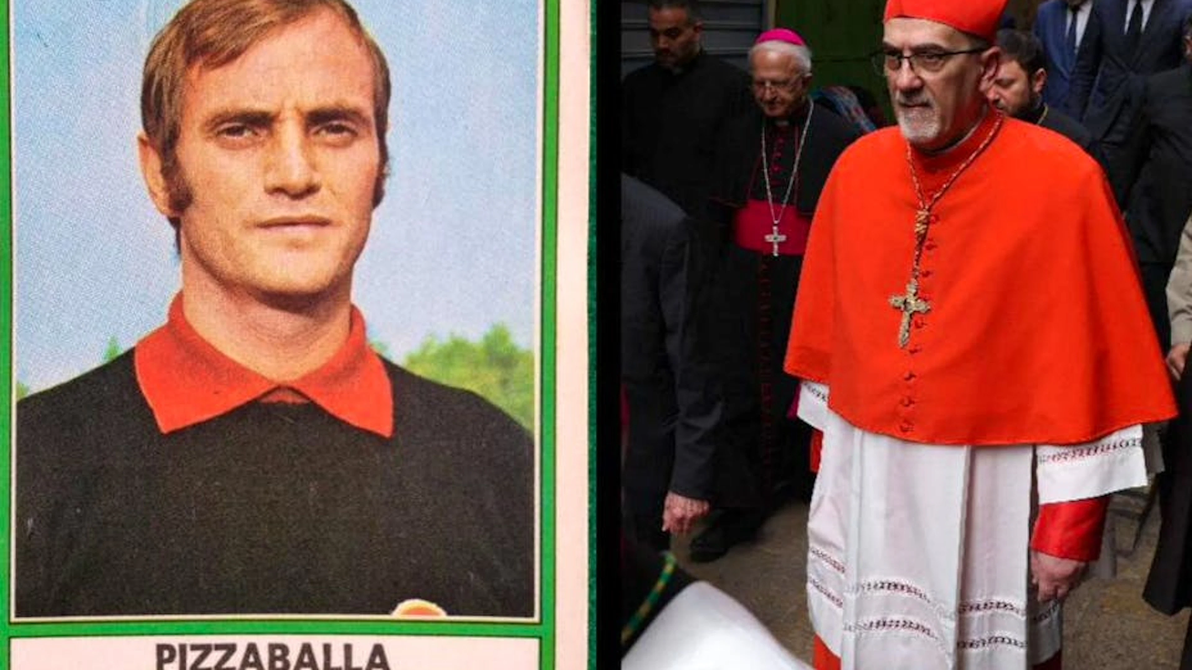 A sinistra l'ex portiere di Atalanta e Roma Pier Luigi Pizzaballa, a destra il patriarca latino di Gerusalemme, Pierbattista Pizzaballa