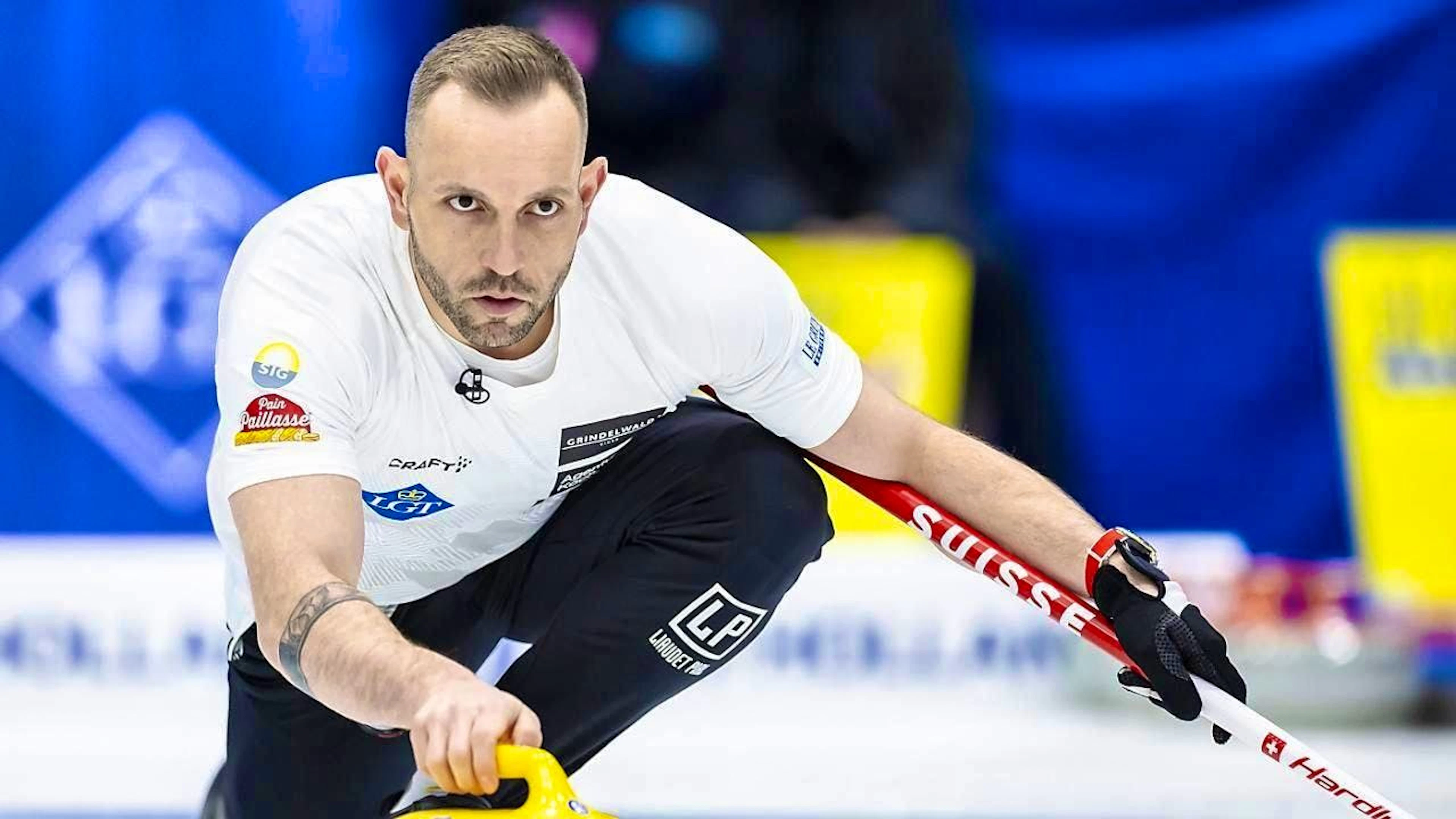 The Swiss mixed team of Sven Michel (pictured) and Alina Pätz recorded a victory against Spain, who are still without a win