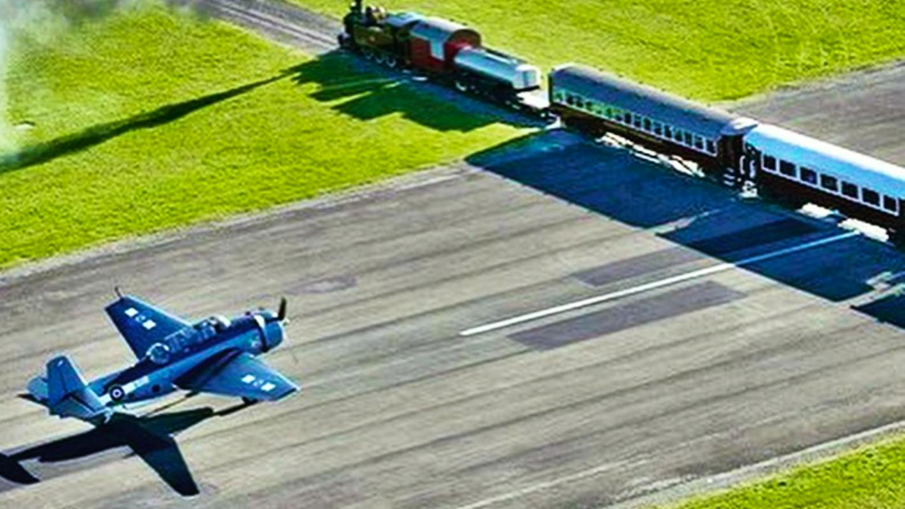 Ein Flugzeug auf der Startbahn am Flughafen Gisborne in Neuseeland.