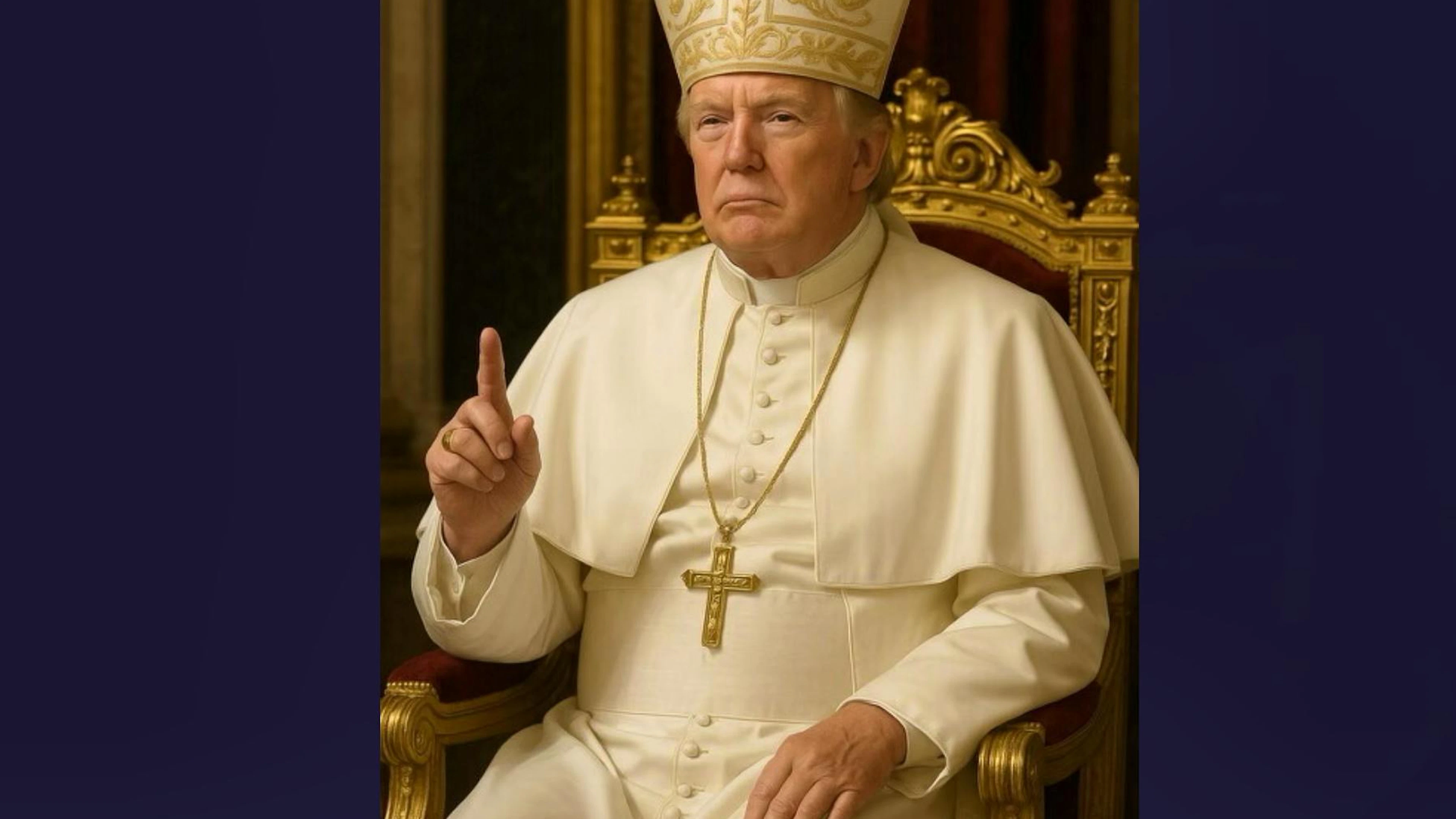 L'image de Donald Trump en pape a été diffusée vendredi sur son réseau social Truth Social (archives).