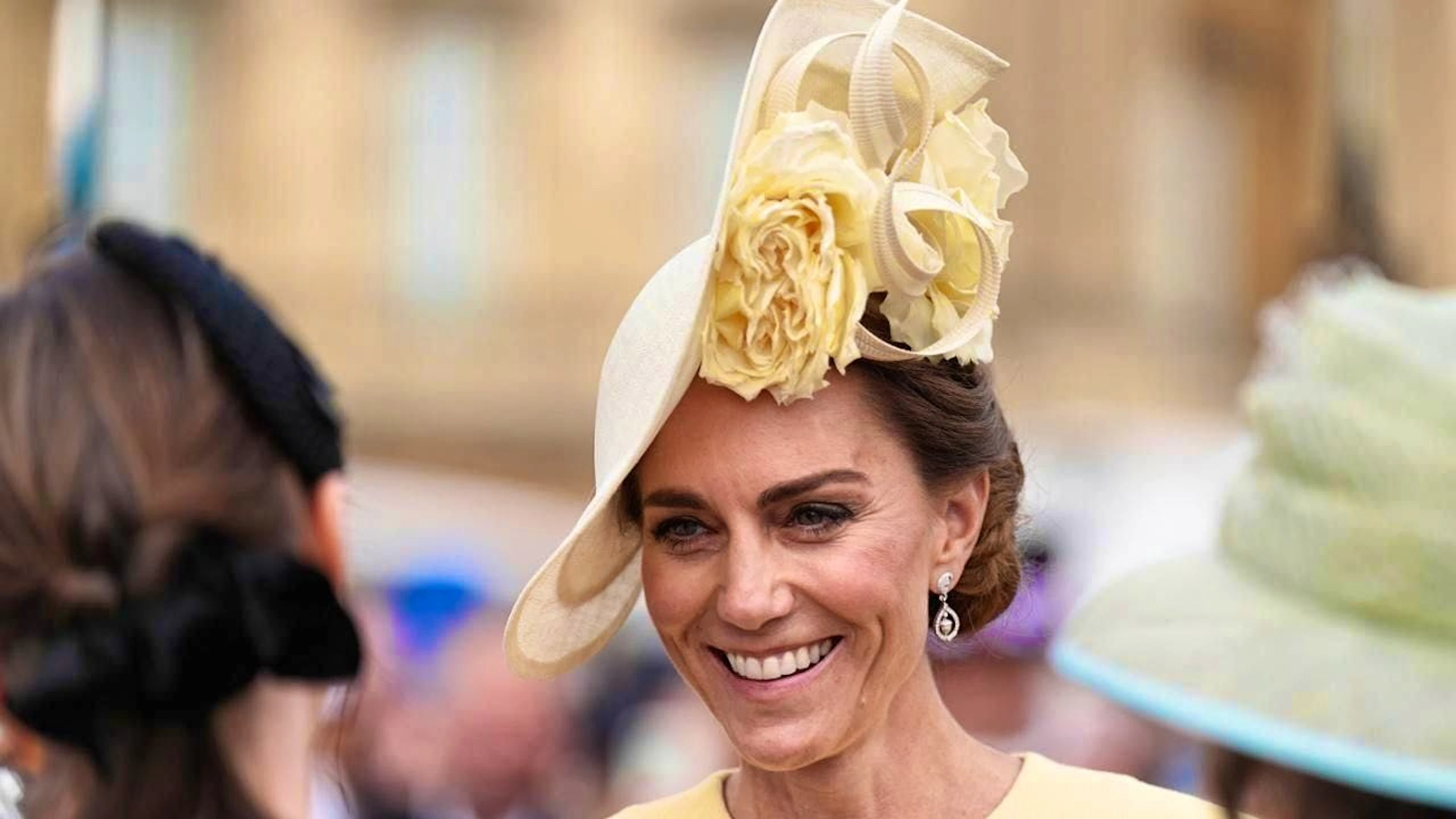 The real Princess Kate made her first appearance in two years at a garden party in the grounds of Buckingham Palace.