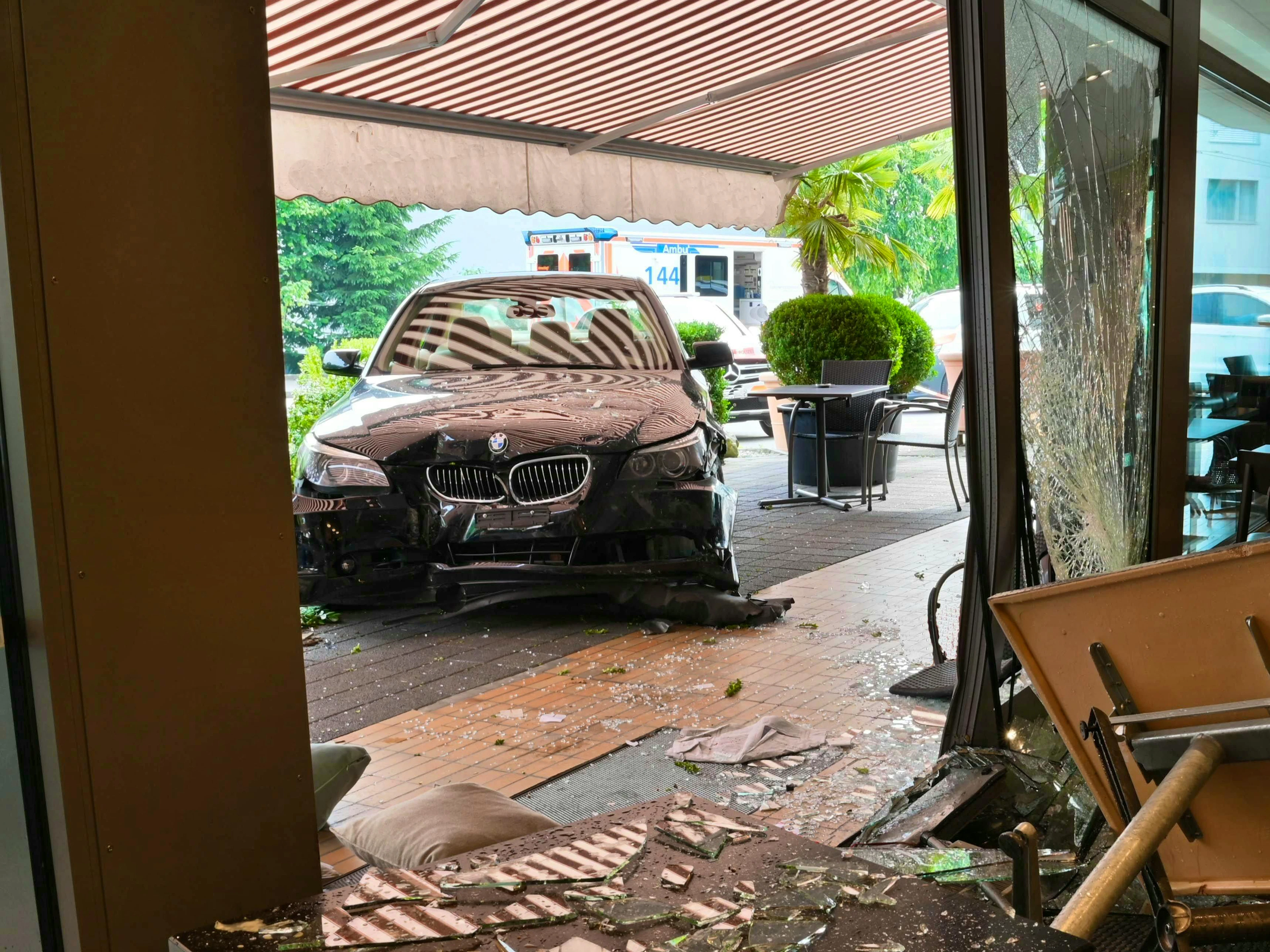 Four people were injured in the accident.