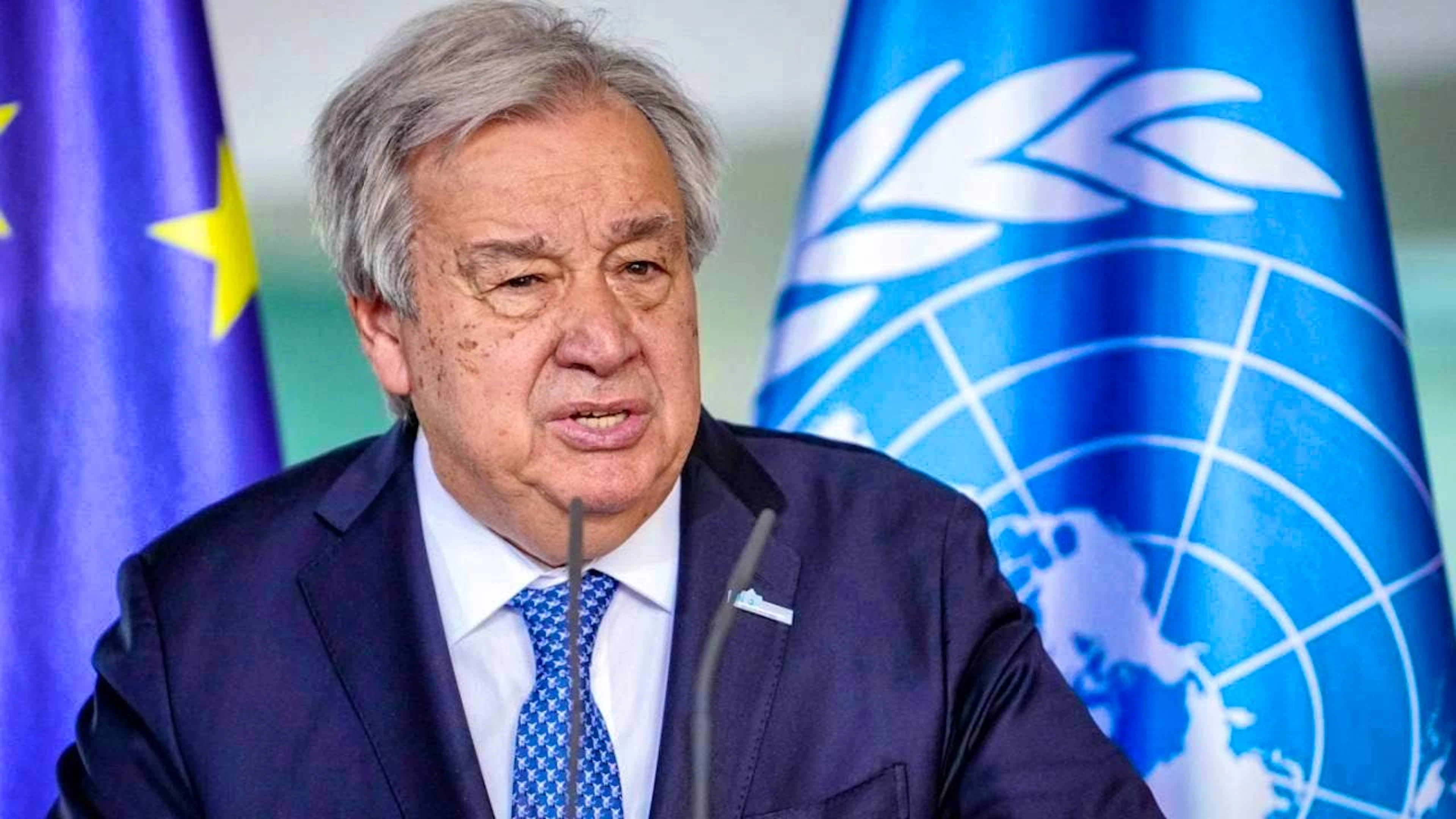 ARCHIVE - United Nations Secretary-General António Guterres gives a press conference. Photo: Kay Nietfeld/dpa