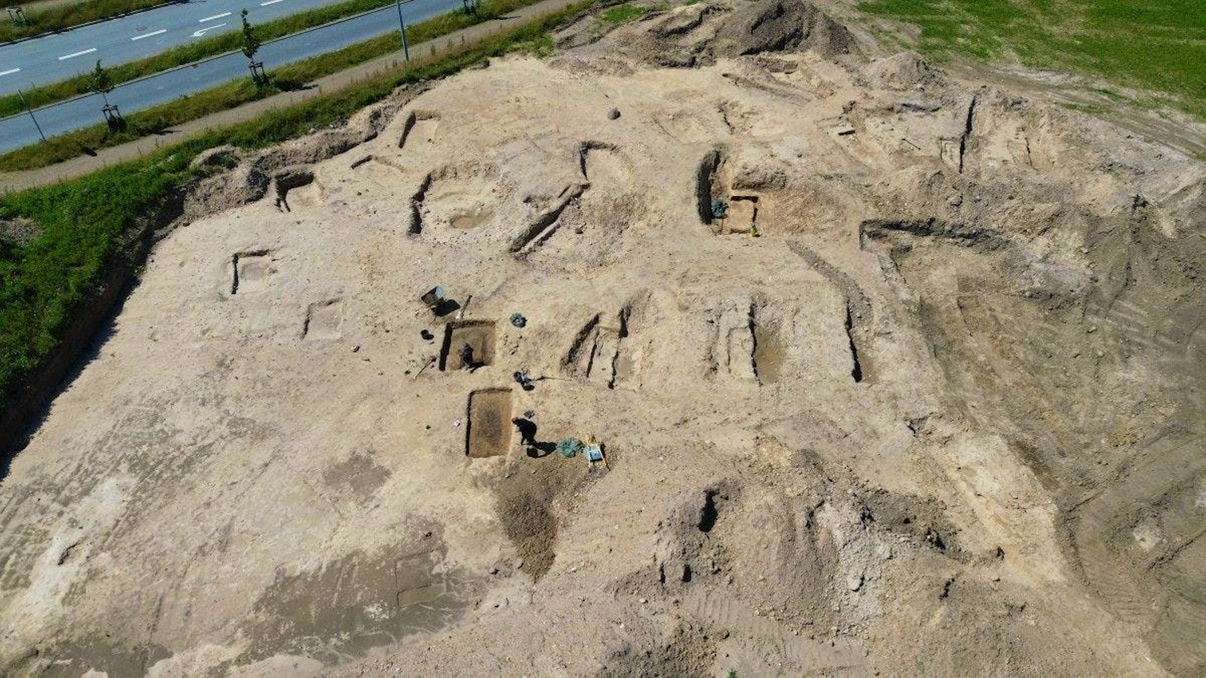 Une photo aérienne du site, à sept kilomètres au nord d’Aarhus, la deuxième plus grande ville du Danemark, le 13 juin 2025.