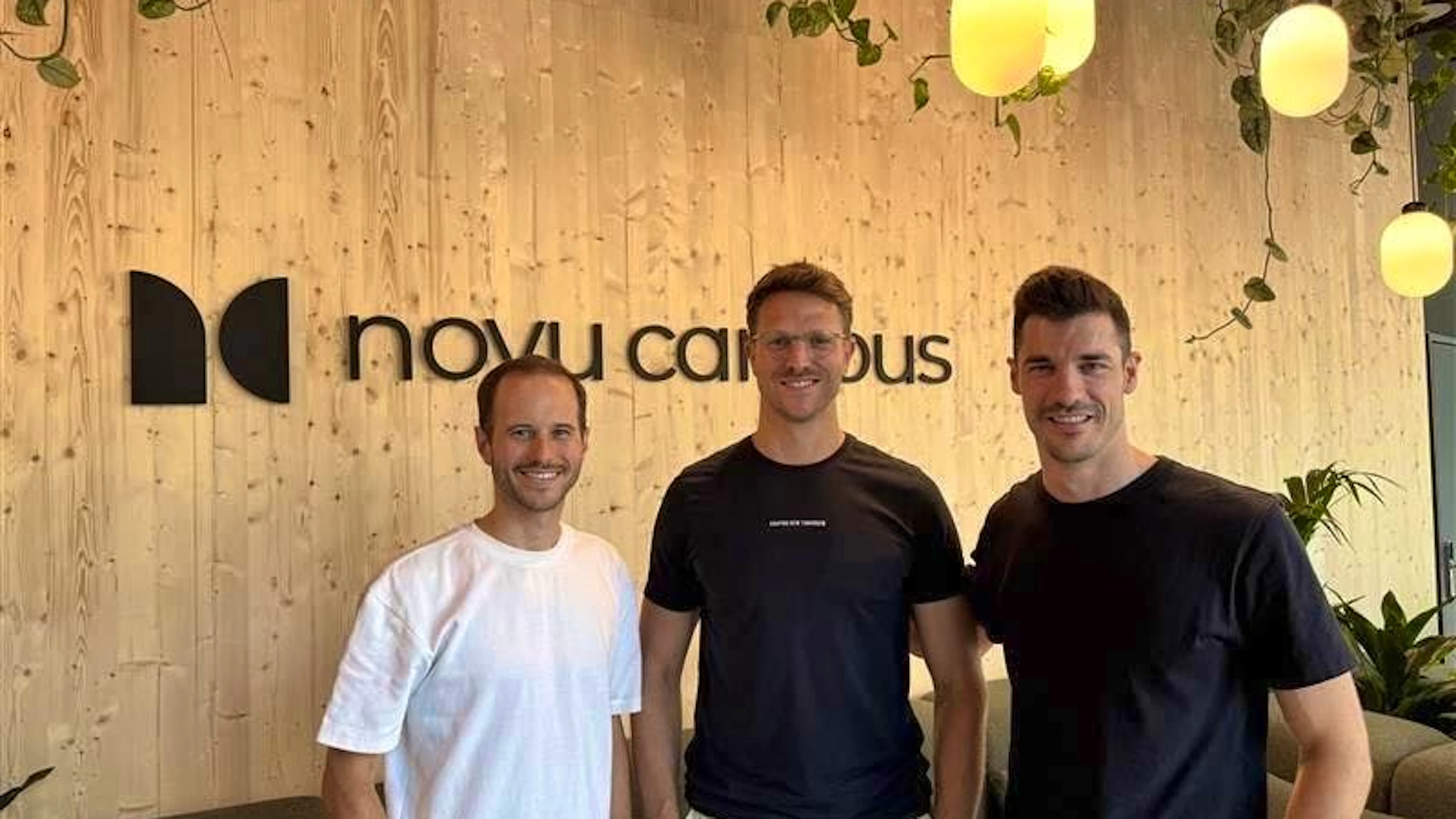 Emanuel Forny (left), Falk Stefani (center) and Samuel Dumelin (right) are three of the four founders of Novu Campus.