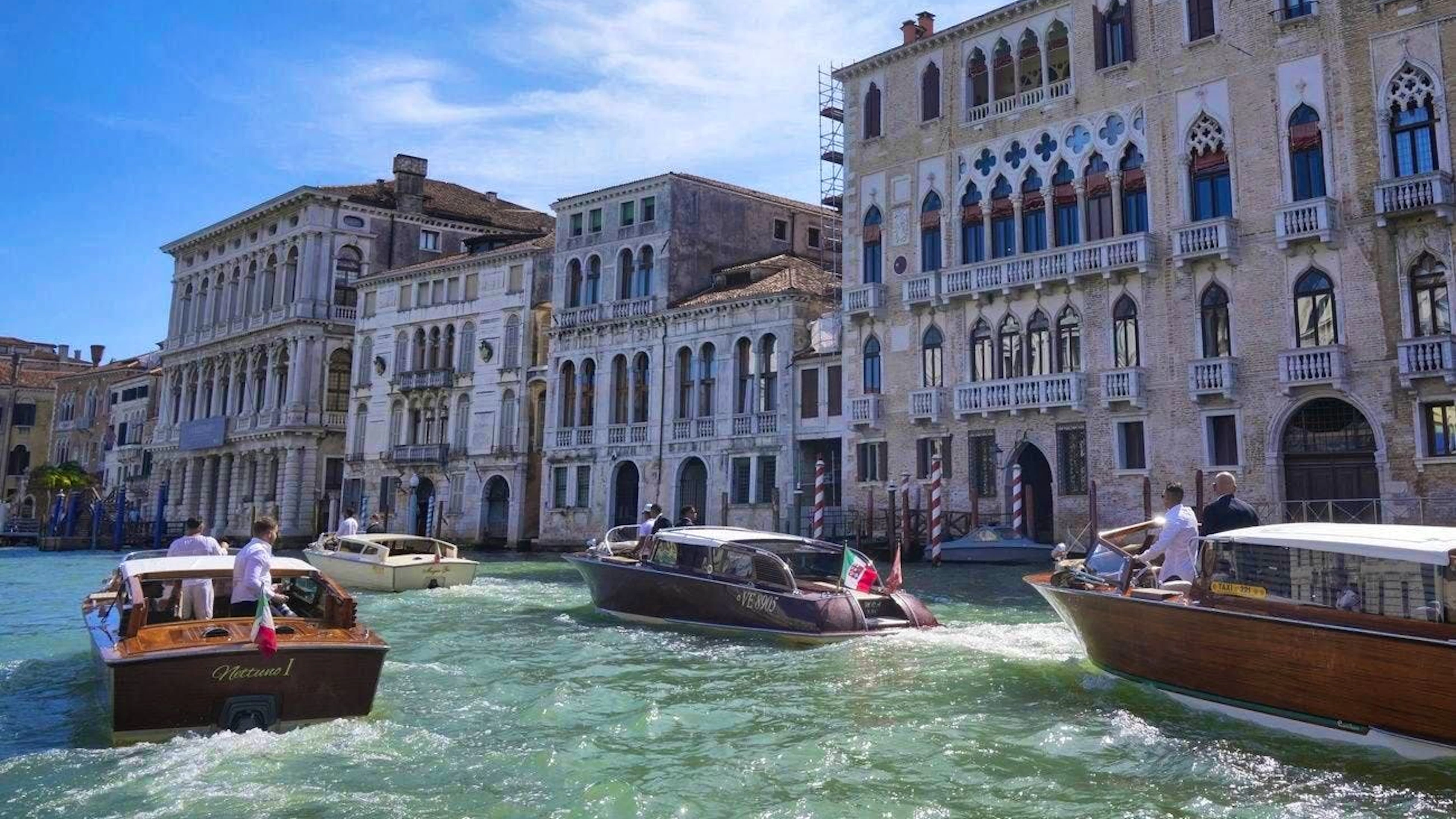 The wedding location is directly opposite St. Mark's Square. Accessible by water cab.