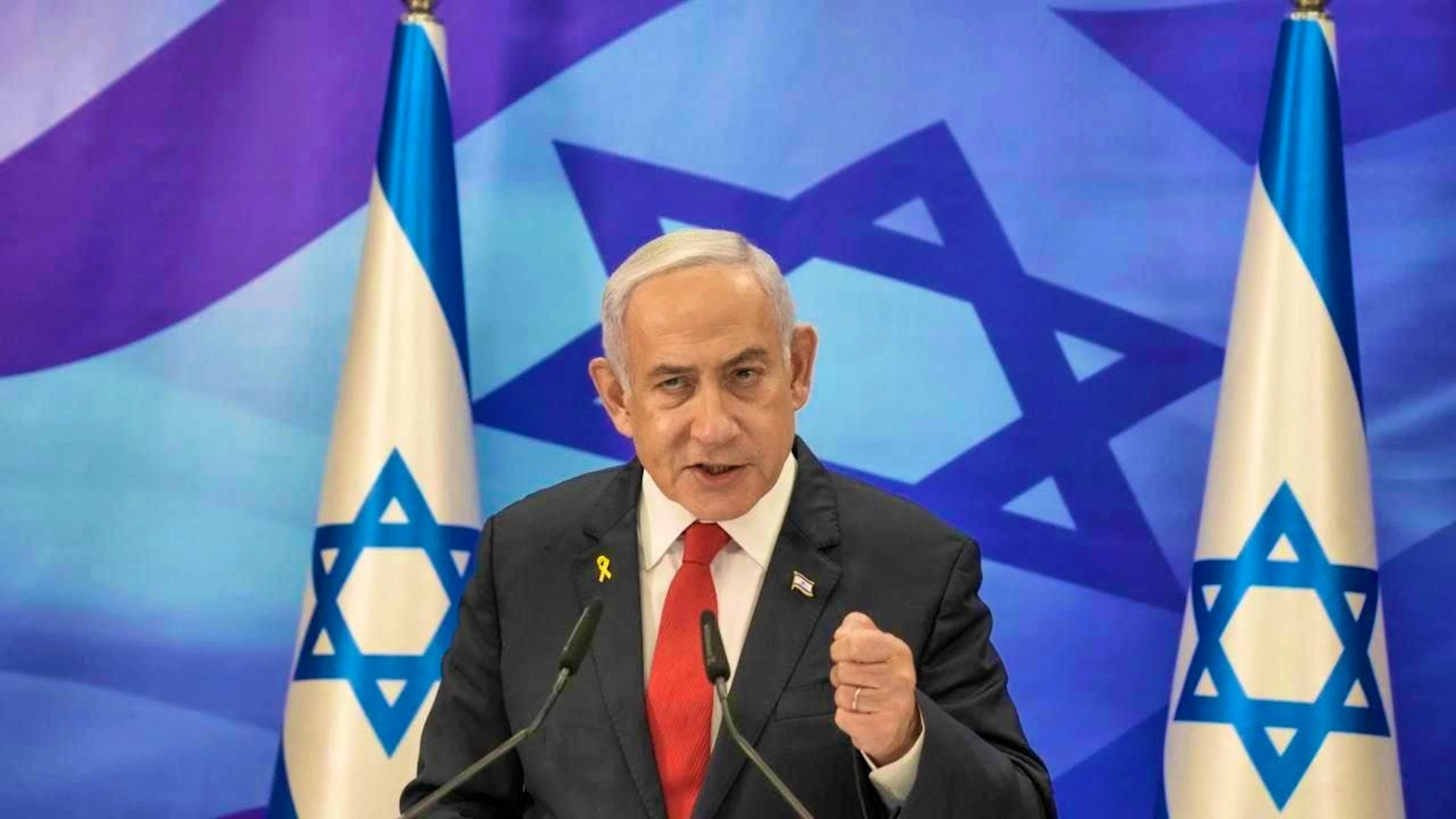 ARCHIVE - Benjamin Netanyahu speaks during a press conference in Jerusalem. Photo: Maya Alleruzzo/AP/dpa
