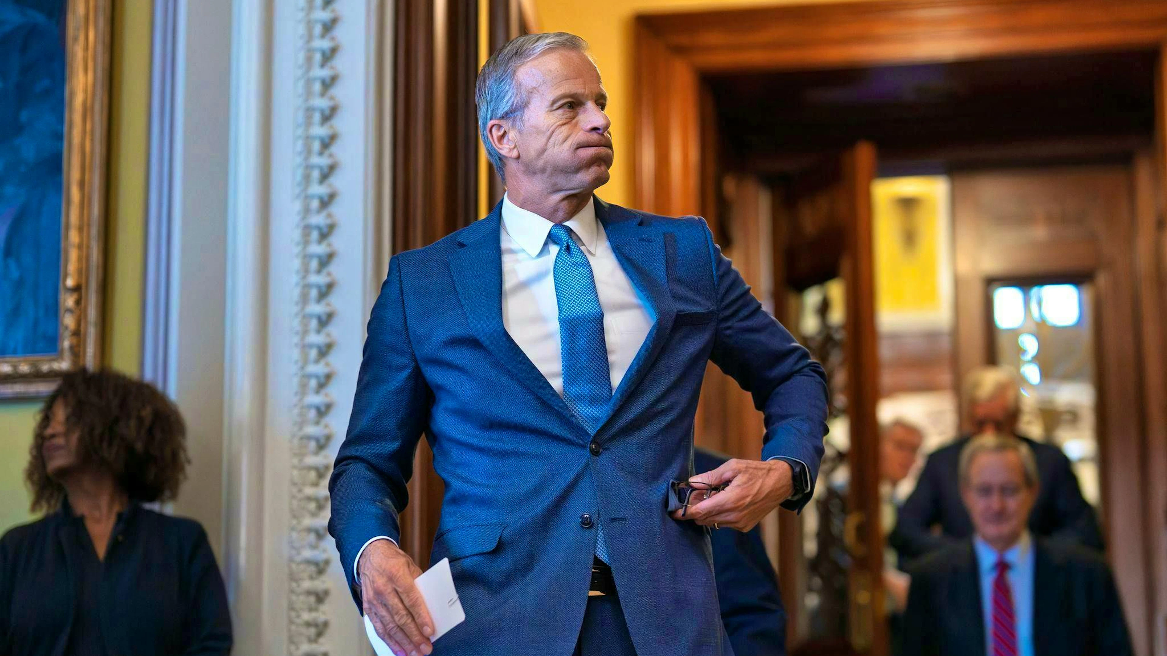 The bill only passed the Senate with a wafer-thin majority - the Republicans are led in the chamber by John Thune.