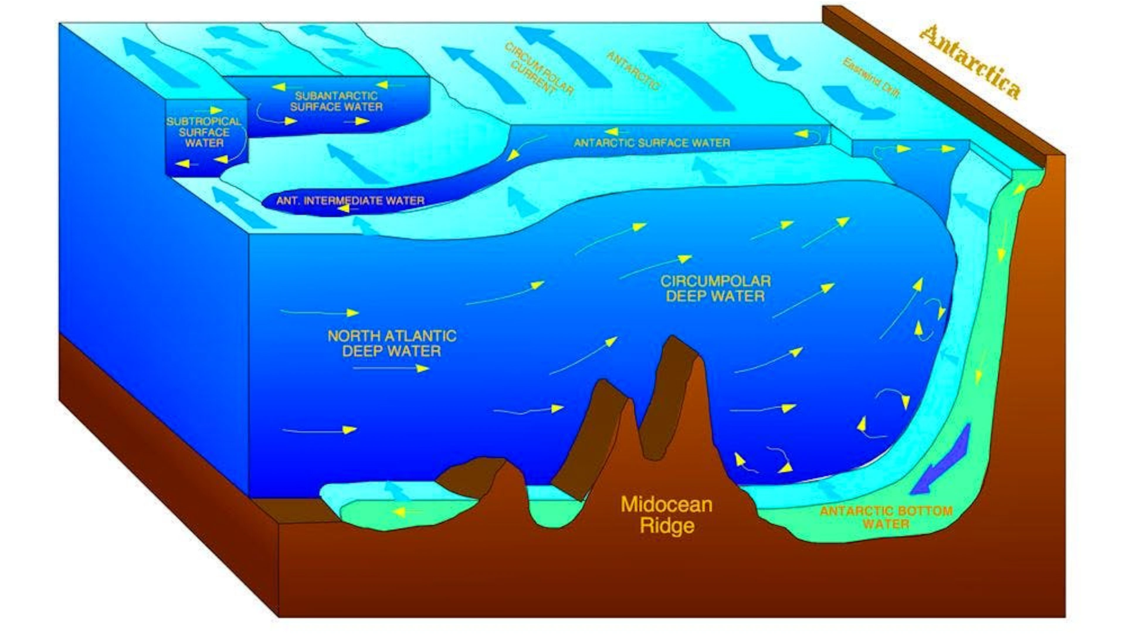 Messungen haben ergeben, dass das für die südliche Umwälzpumpe wichtige antarktische Tiefenwasser in den letzten Jahren und Jahrzehnte immer wärmer geworden ist.