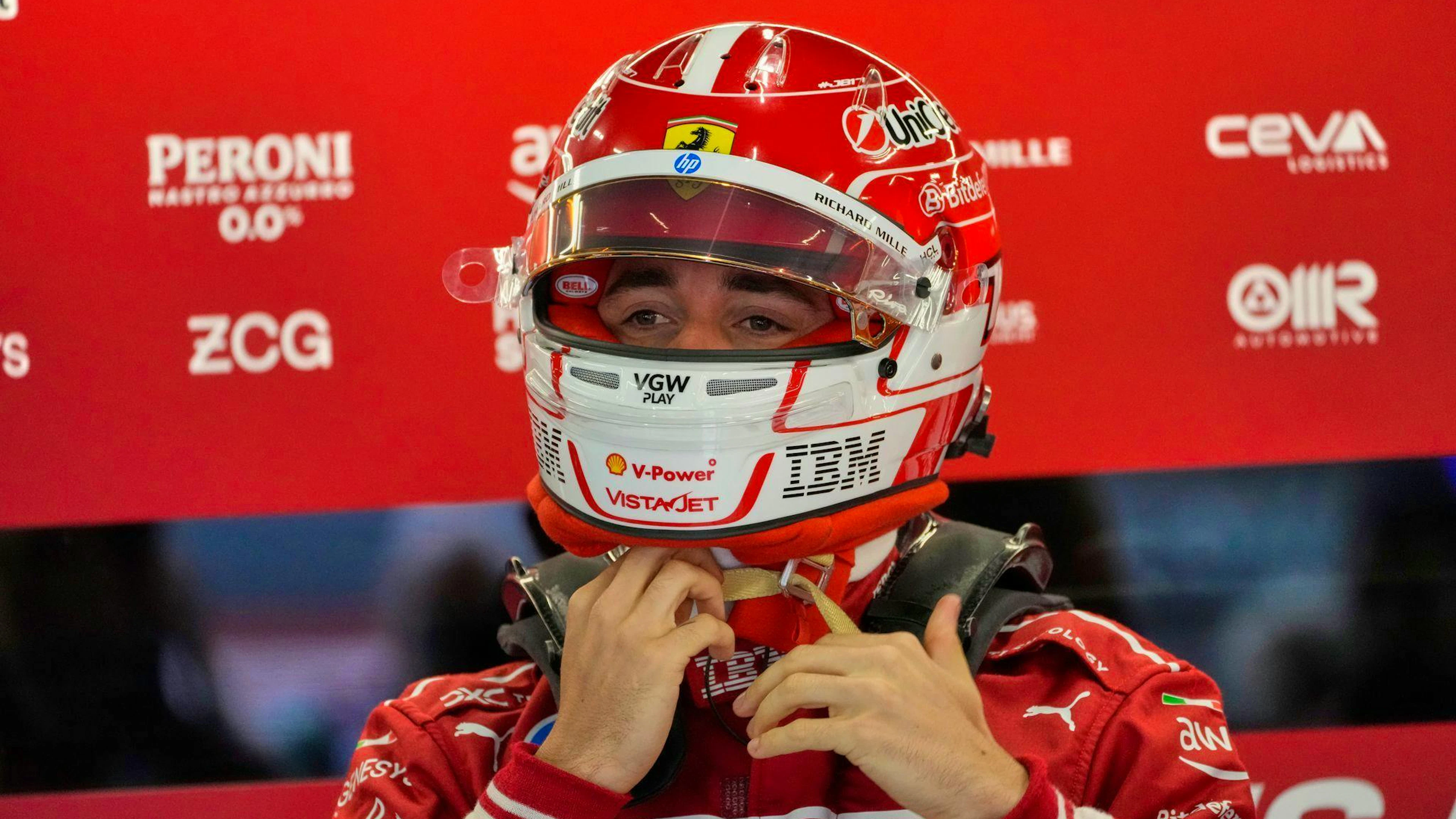 Schnellster im Abschlusstraining von Silverstone: Ferrari-Fahrer Charles Leclerc.
