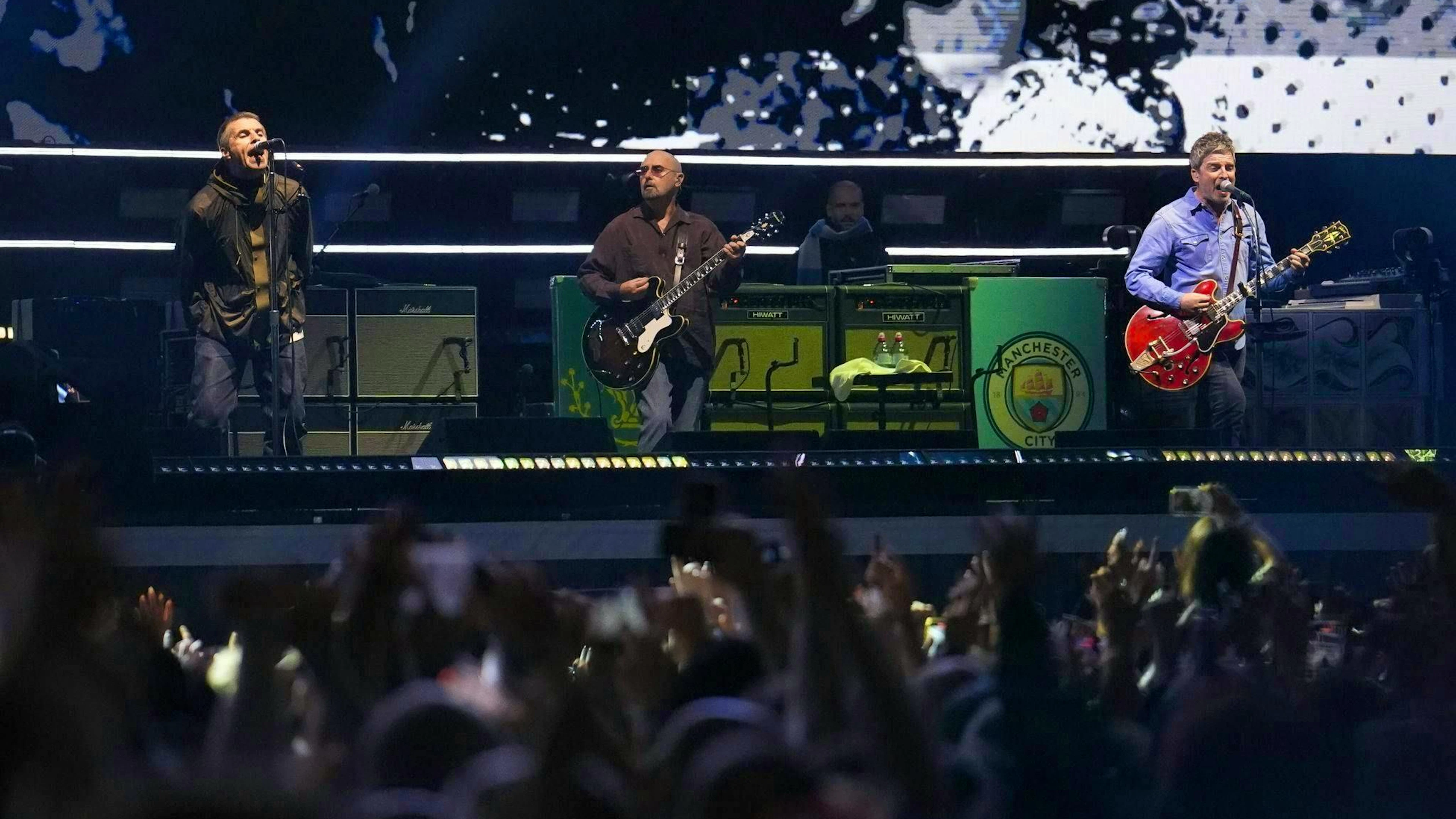 Oasis kicked off their long-awaited tour in Cardiff.