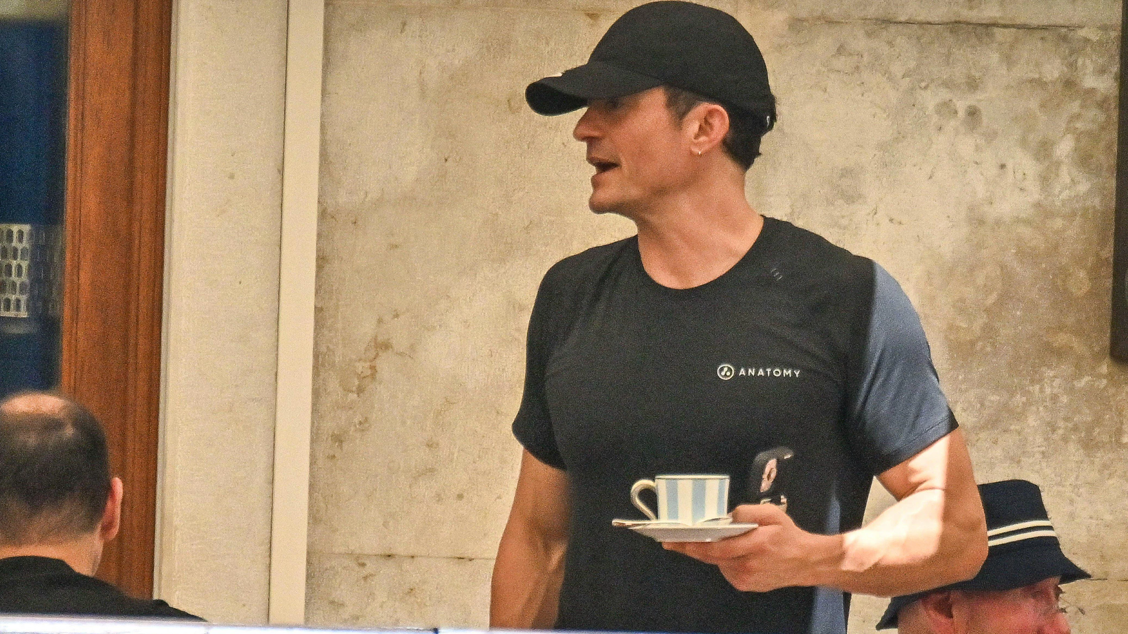 Orlando Bloom in Italia con la famiglia.