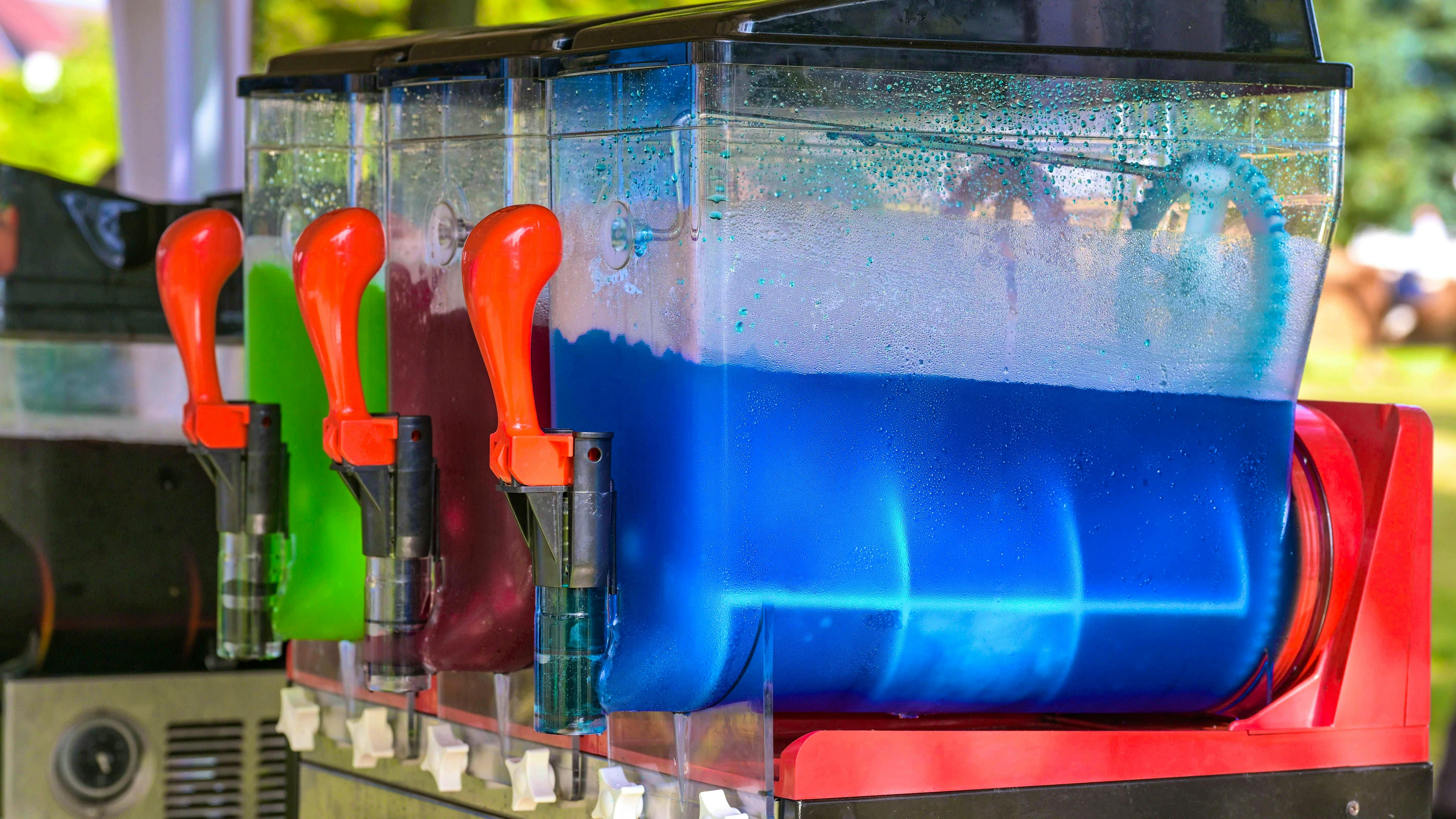 There is a warning about the high glycerine content in slush ice.