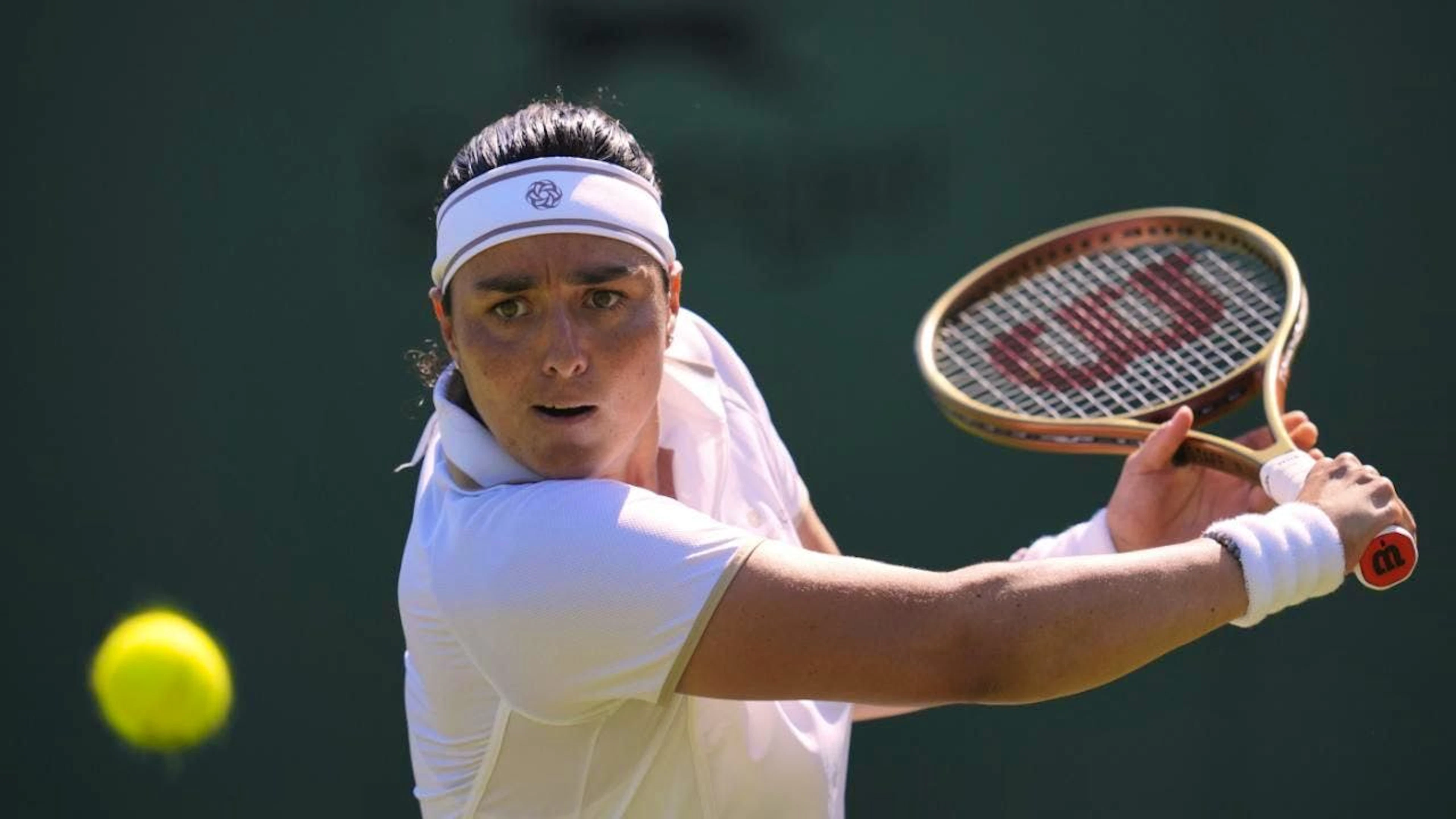 Ons Jabeur bei ihrem letzten Spiel Ende Juni in Wimbledon