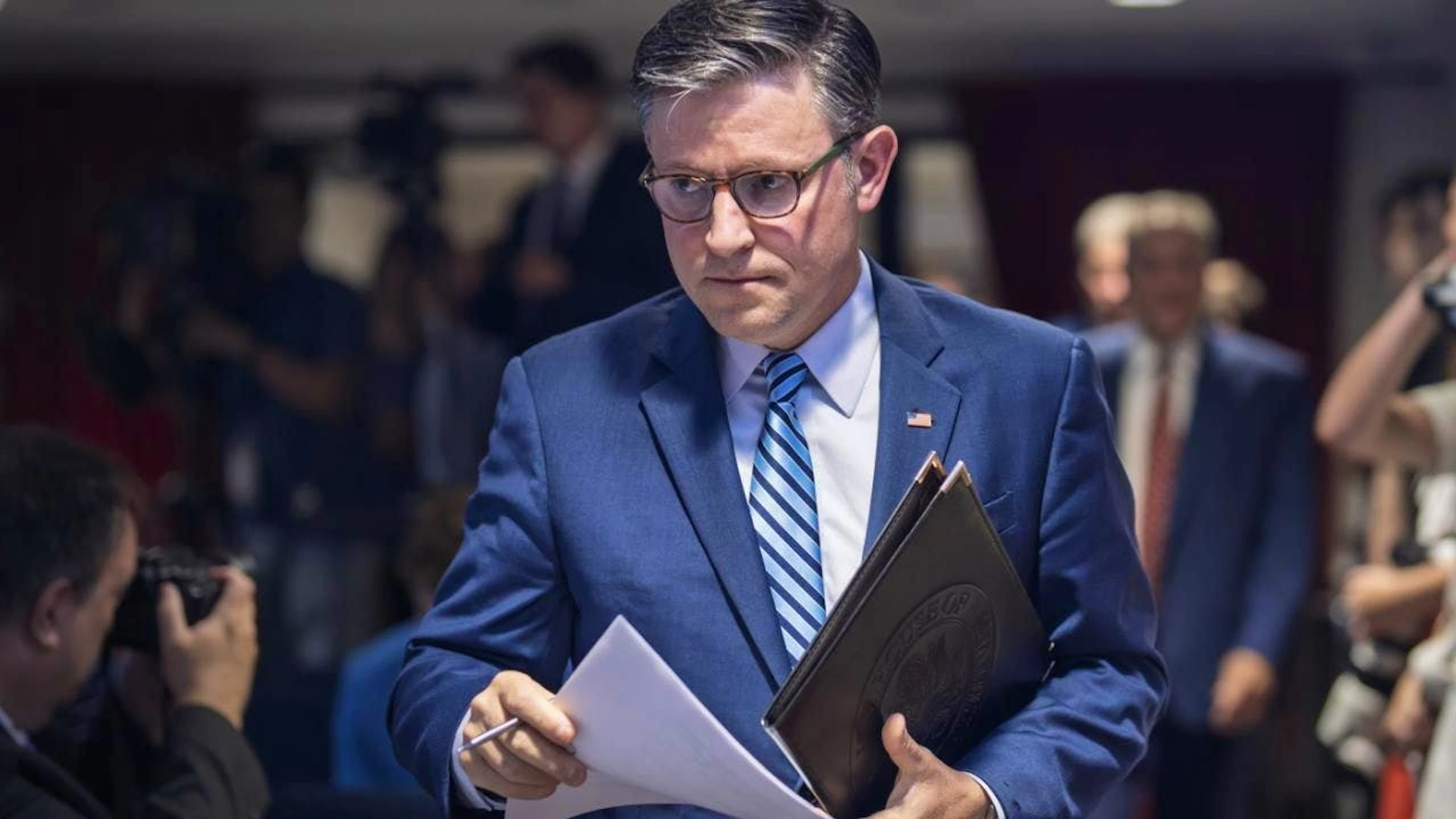 "Il presidente (Donald) Trump e i repubblicani della Camera hanno promesso responsabilità fiscale ed efficienza governativa", ha dichiarato il presidente della Camera dei rappresentanti (speaker) Mike Johnson in una dichiarazione subito dopo il voto. (Immagine d'archivio del 15 luglio)
