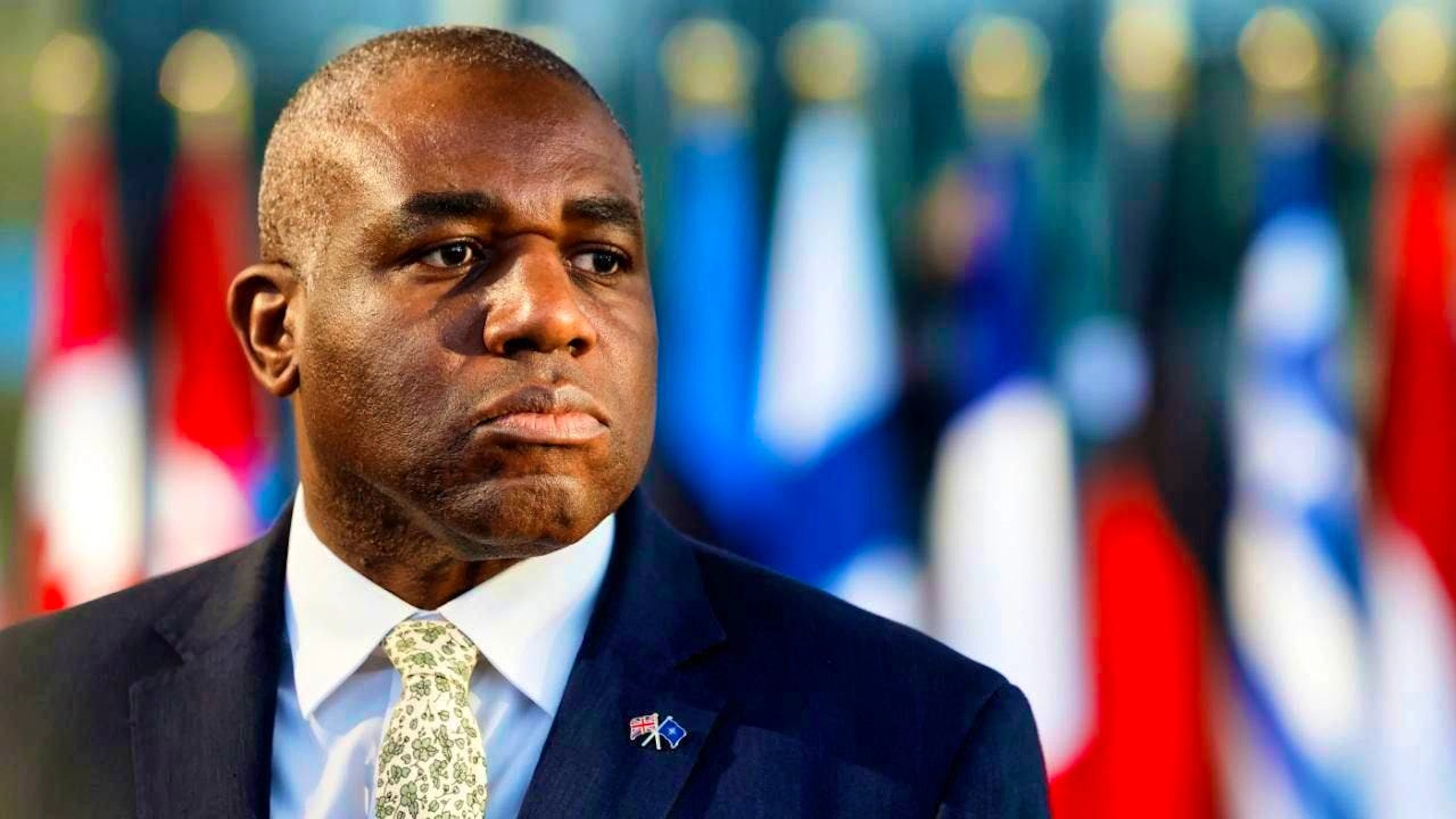 ARCHIVE - British Foreign Secretary David Lammy speaks to media representatives during a meeting of Nato foreign ministers at Nato headquarters. Photo: Geert Vanden Wijngaert/AP/dpa