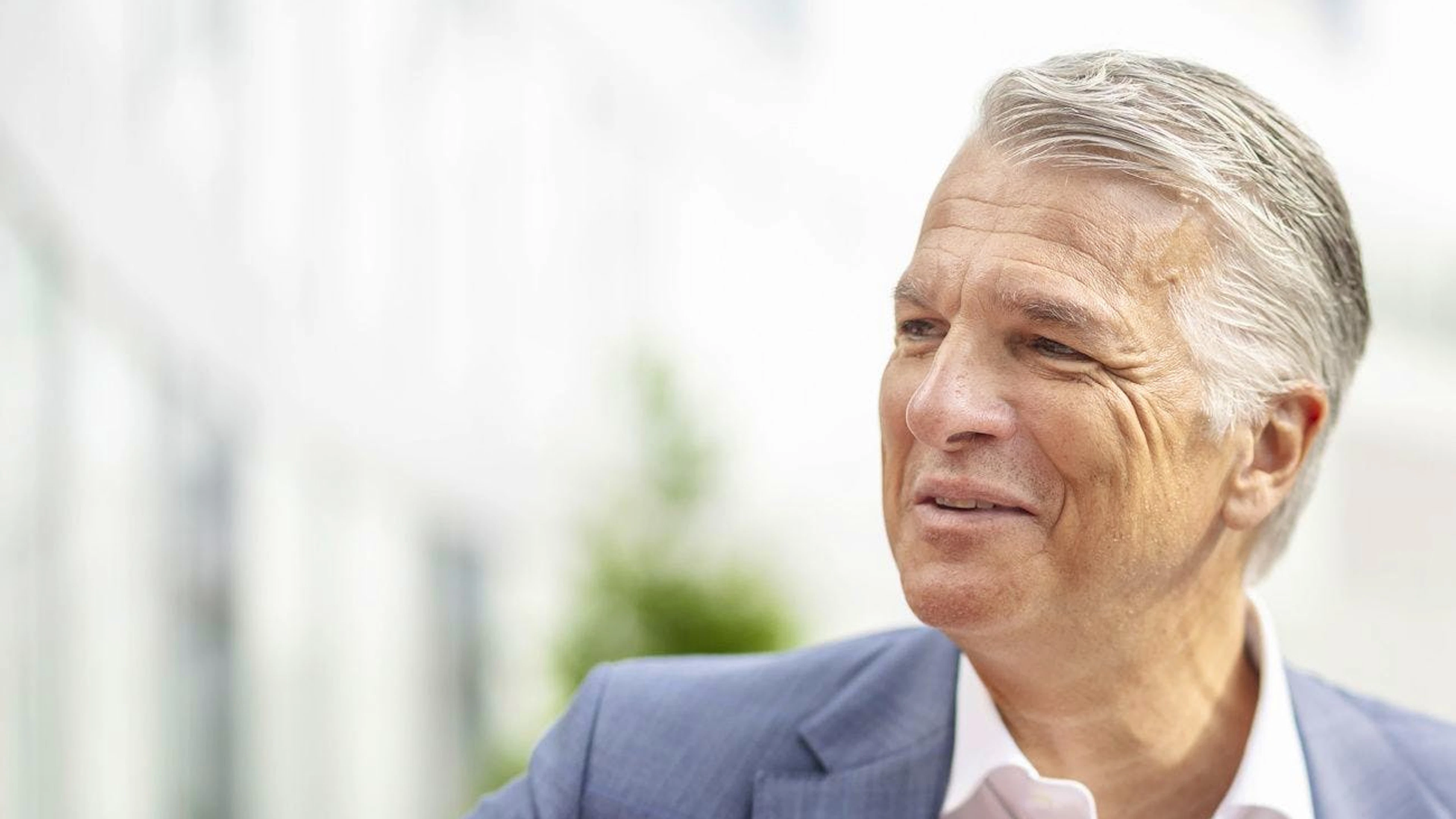 Group Chief Executive Officer of Swiss Bank UBS Sergio P. Ermotti attends the Point Zero Forum at the Circle in Zurich, Switzerland on Tuesday June 27, 2023. (KEYSTONE/Michael Buholzer).