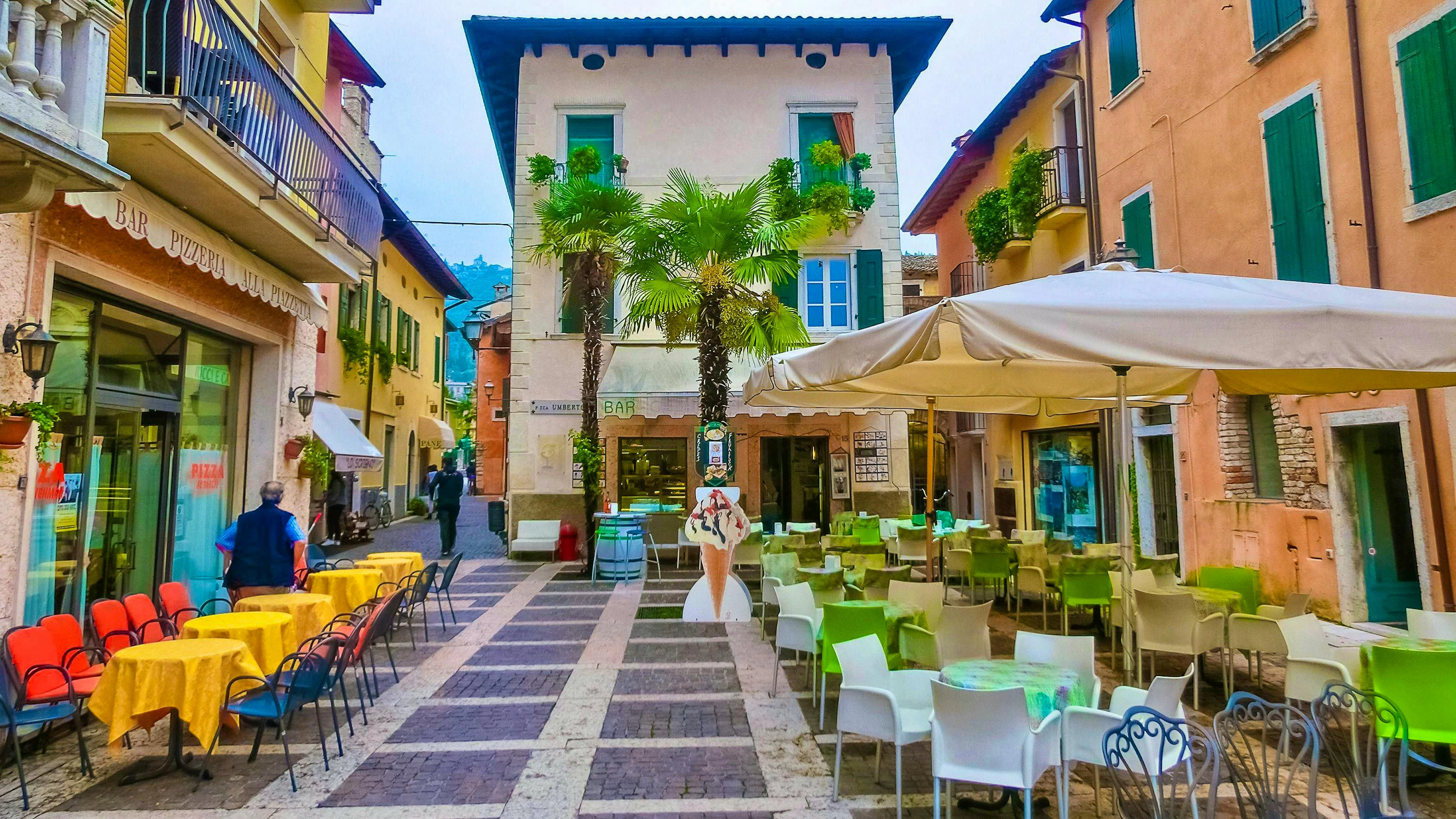 Picturesque alleyways - and pushy waiters: Torri del Benaco on Lake Garda.
