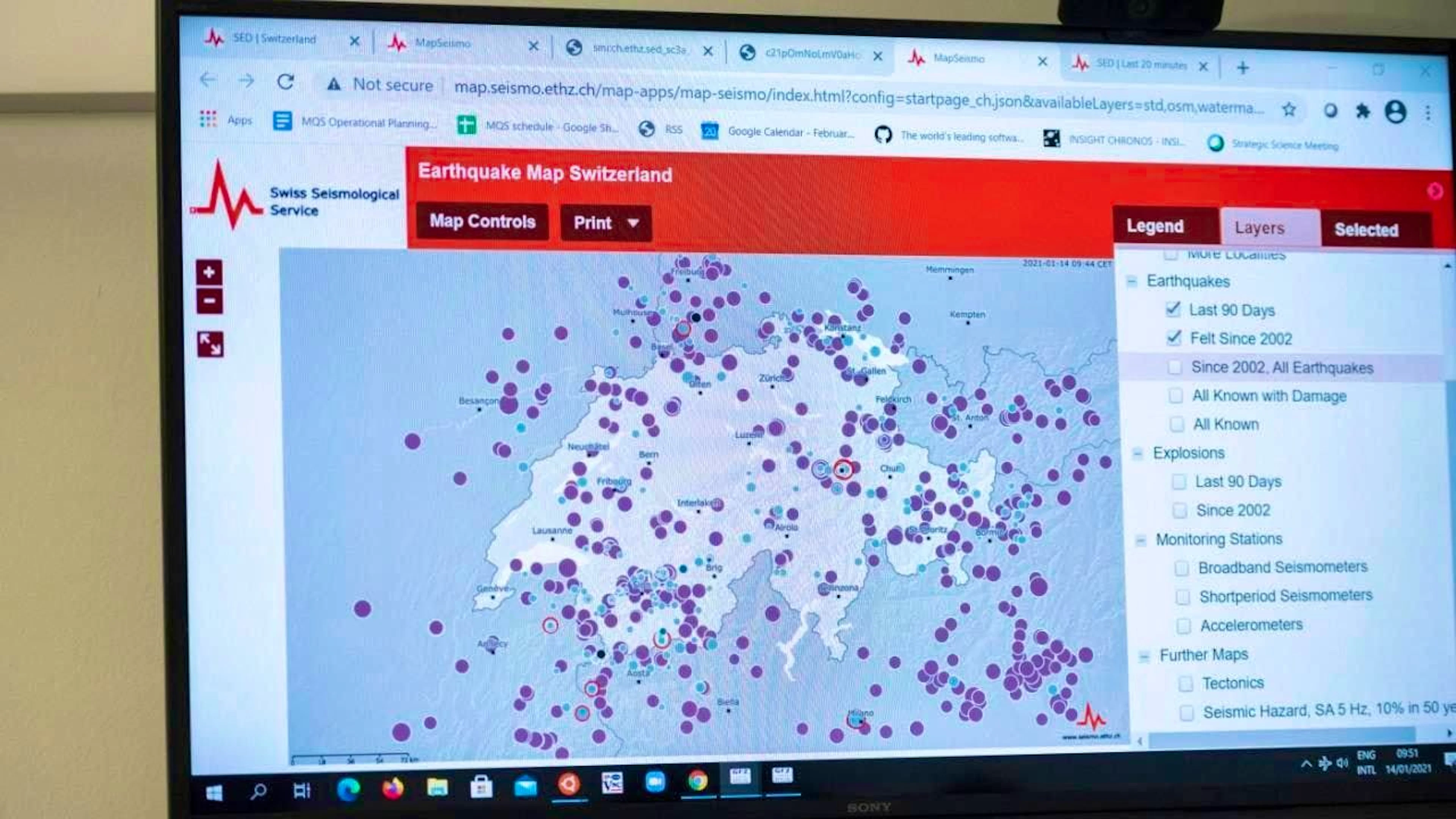 The Swiss Seismological Service registers an average of three to four earthquakes per day in Switzerland and neighboring countries. (archive picture)