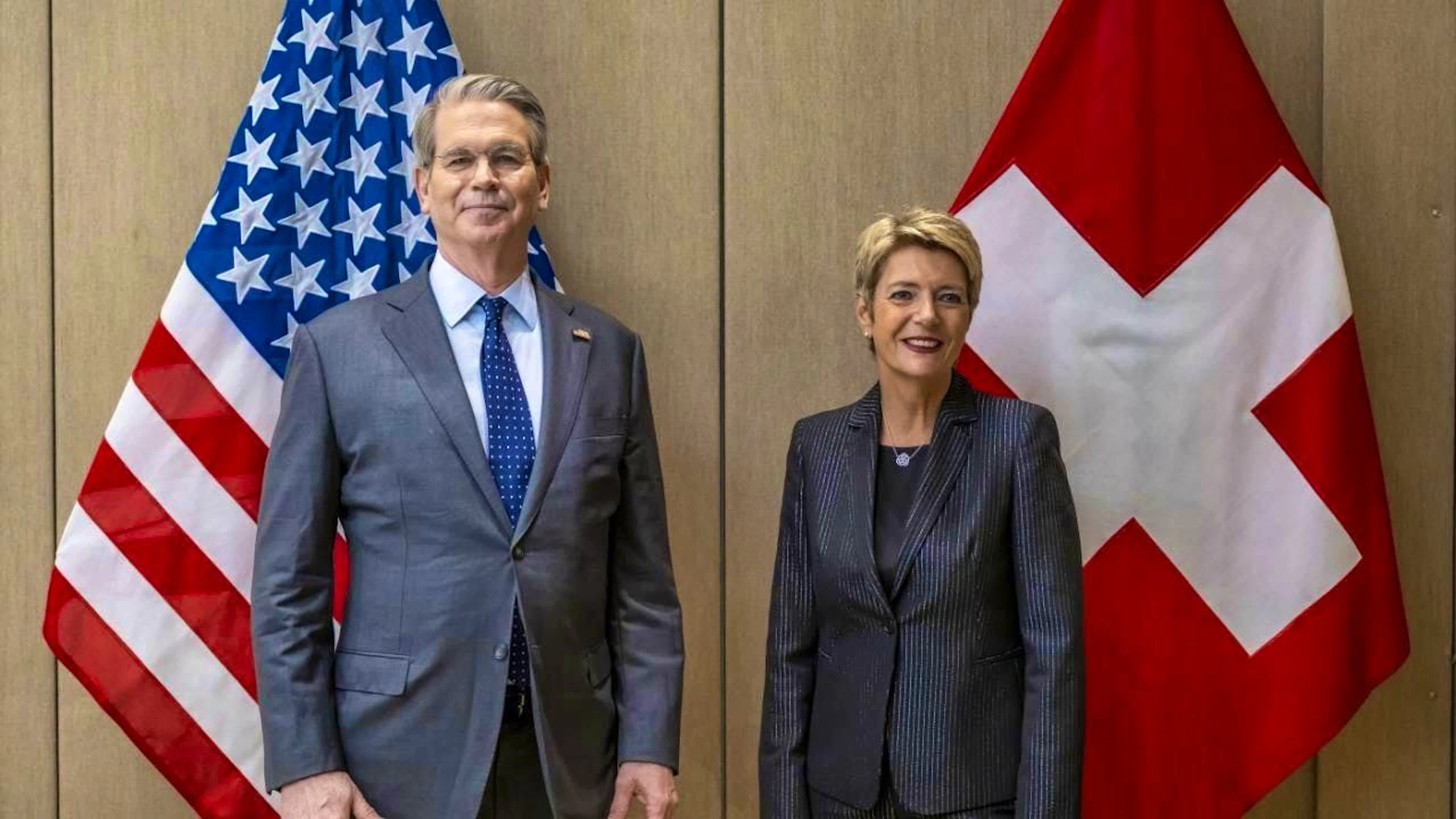 Alla fine di maggio, la presidente Karin Keller-Sutter ha incontrato il segretario al Tesoro statunitense Scott Bessent a Ginevra (immagine d'archivio).