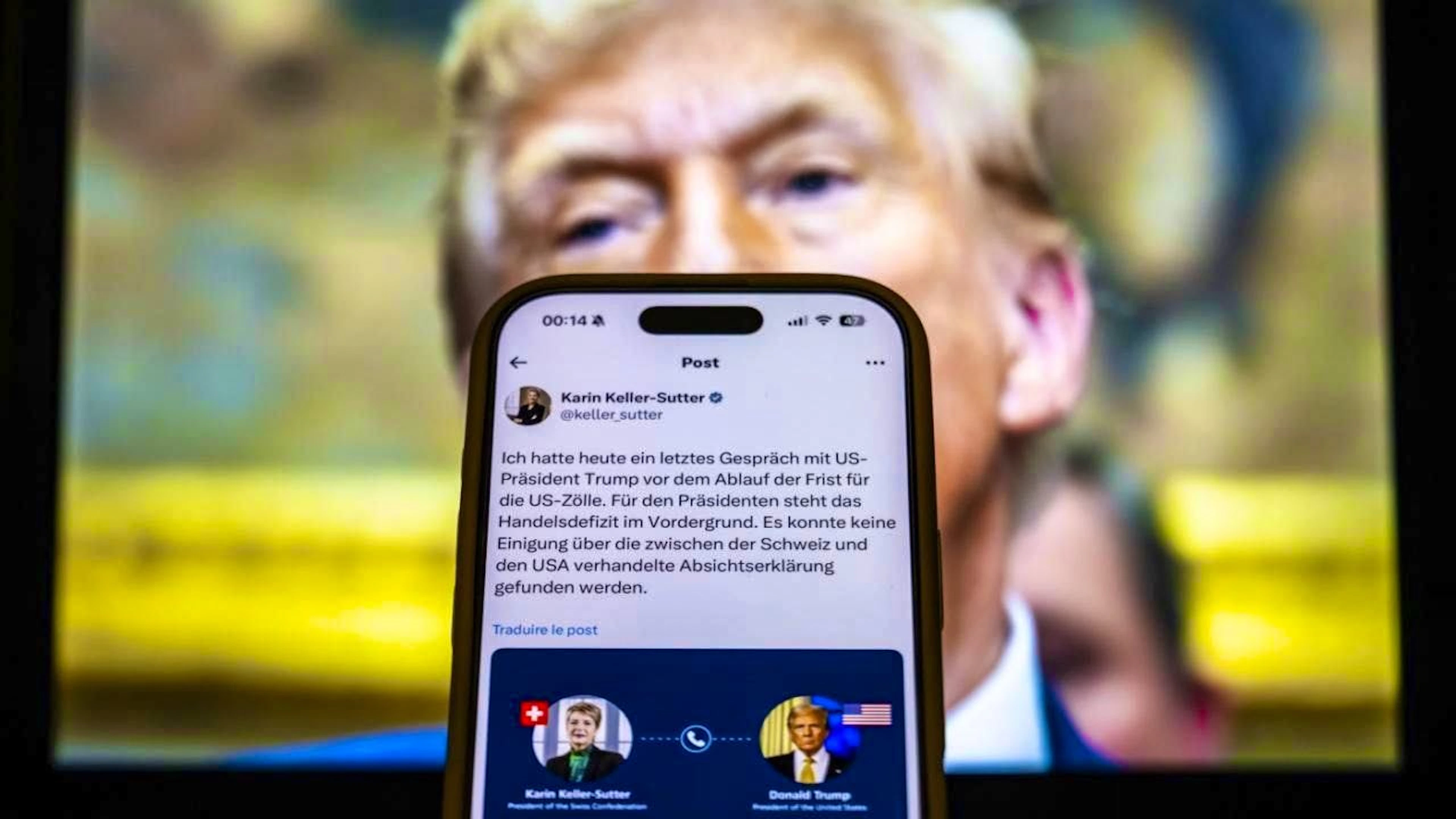 Before the list was published by the White House, President Karin Keller-Sutter announced on the short message service "X" that she had not reached an agreement with US President Donald Trump in the "last talks" before the initially set negotiation deadline expired.
